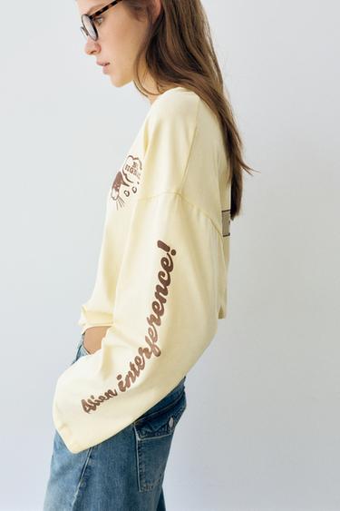 Long sleeve cat T-shirt — Butter 4