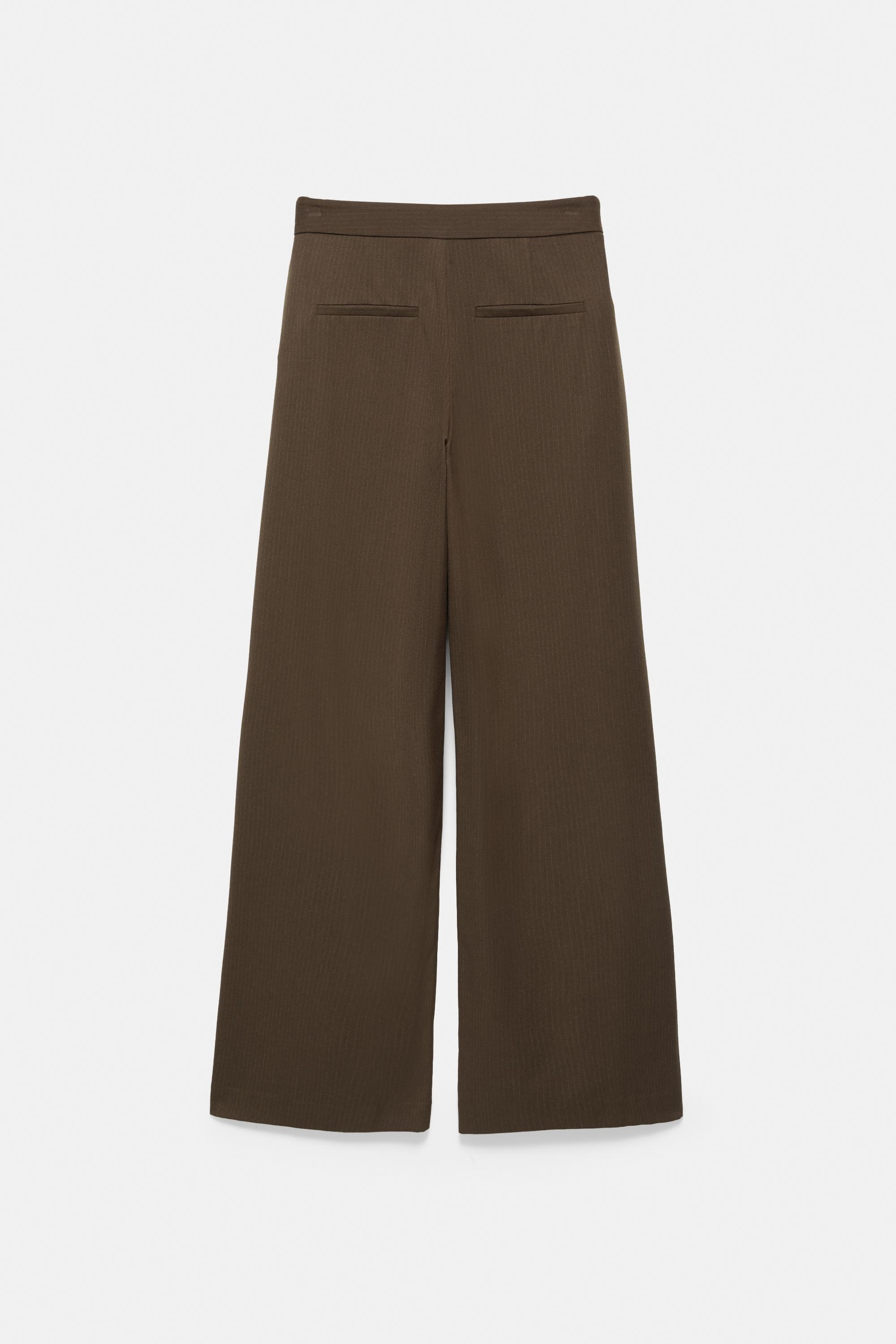 Darted buckled smart trousers — Brown