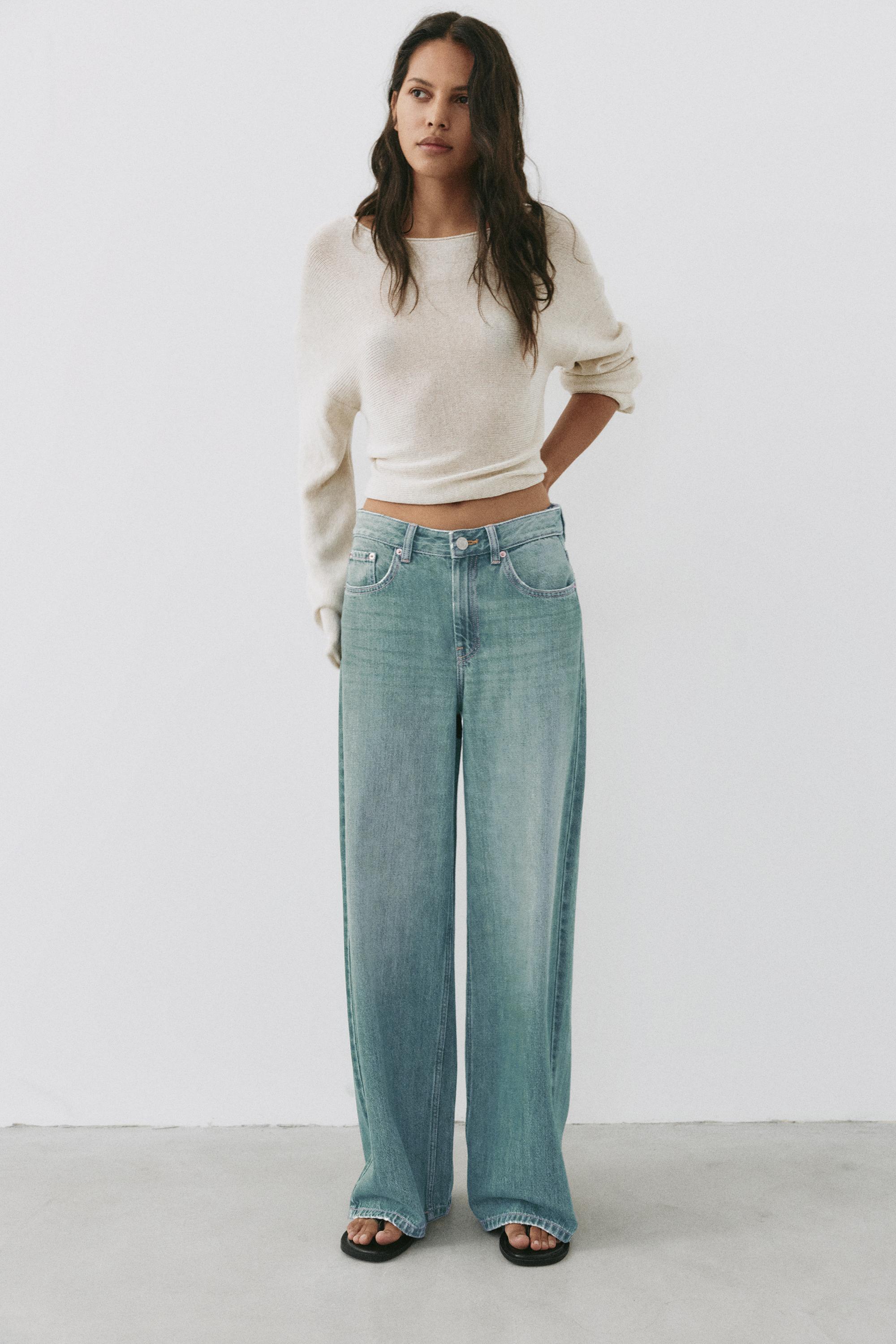 Oversize baggy jeans — Green blue