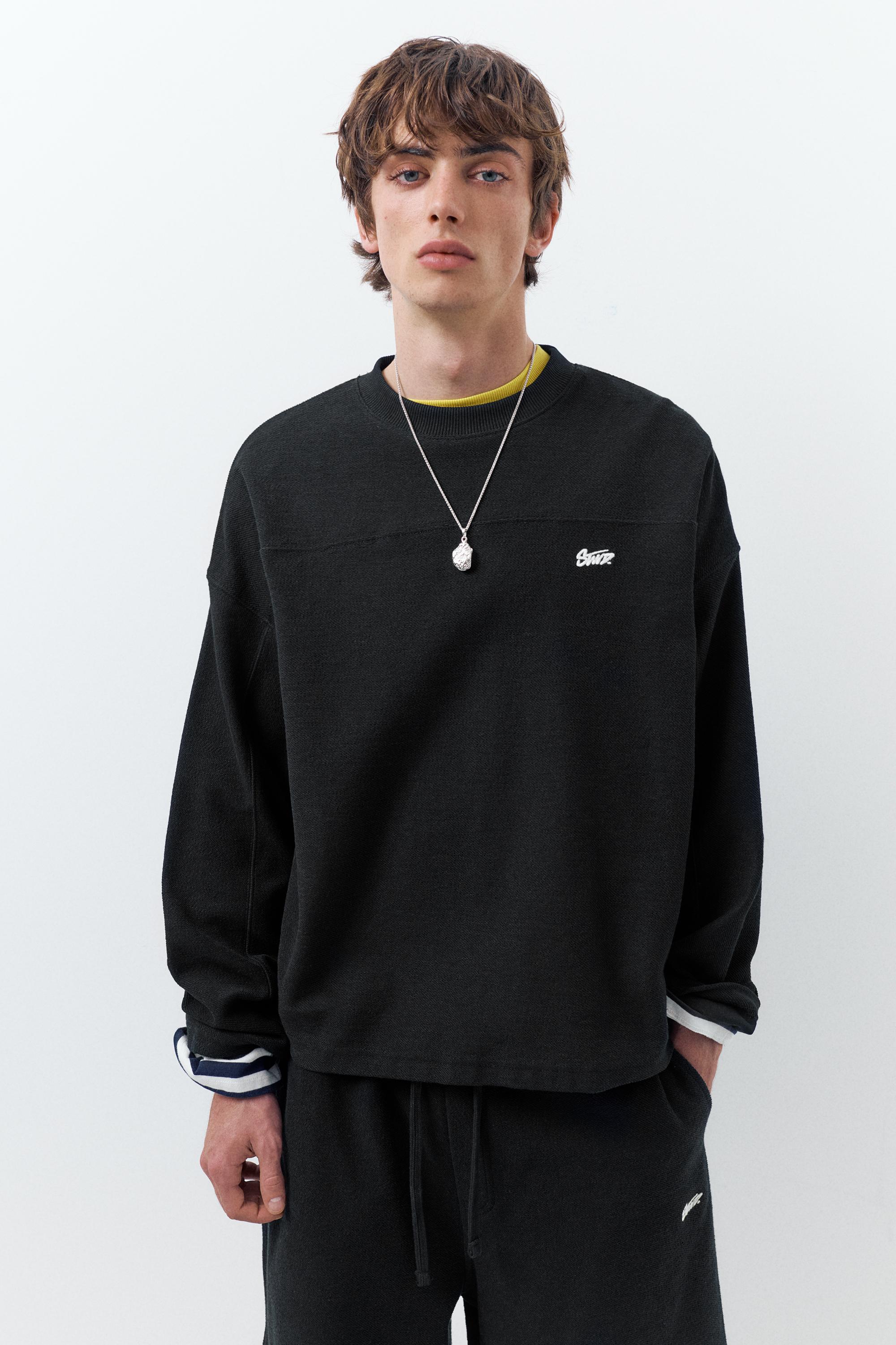 STWD Round Neck Sweatshirt — Black