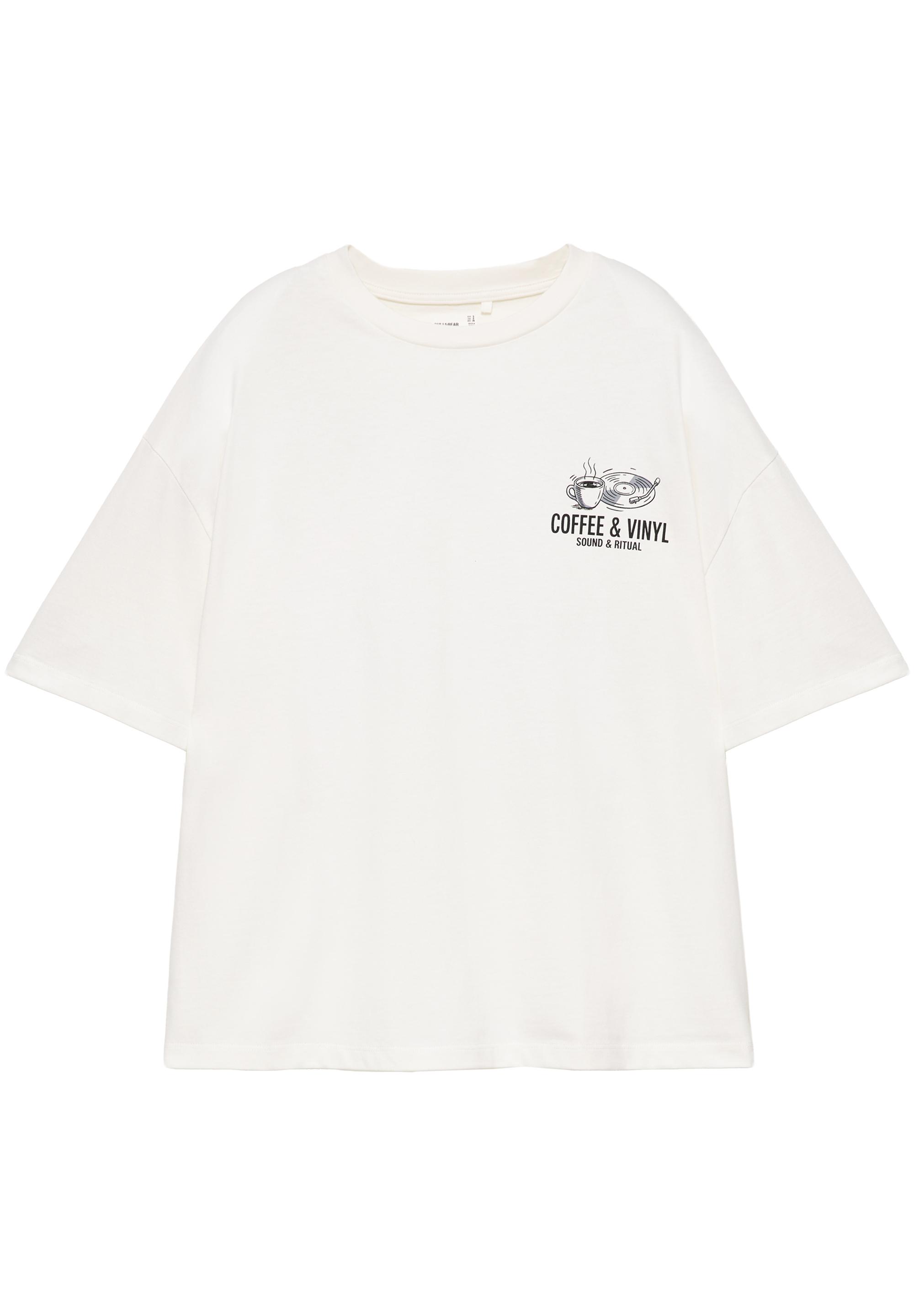 Coffee & Vinyl graphic oversize T-shirt — Ice