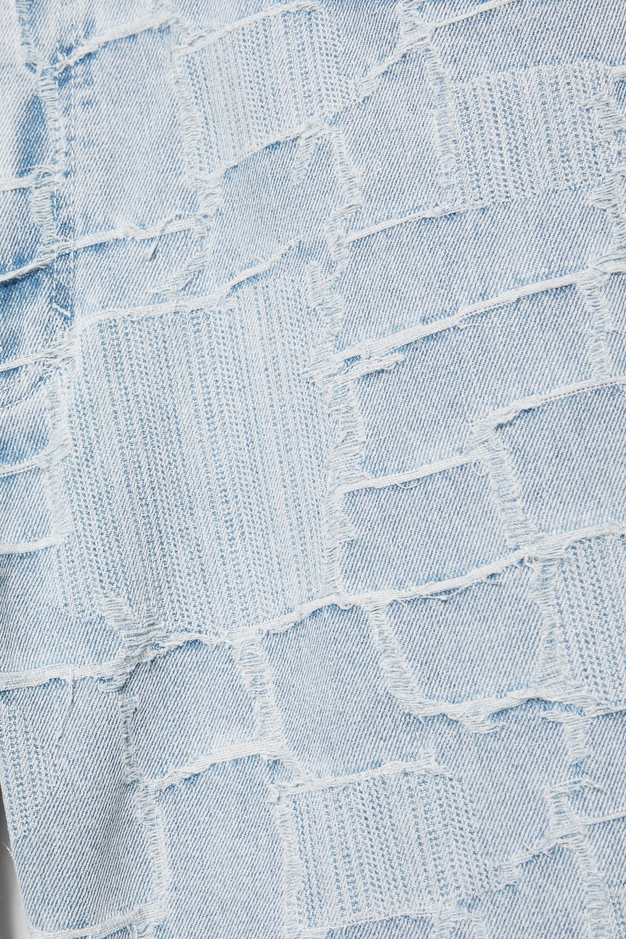 Jacquard denim Bermuda shorts — Pale indigo