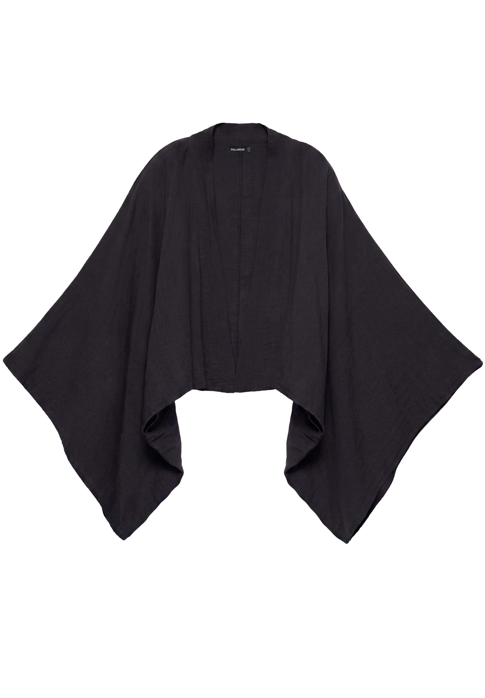 Short chiffon kimono — Black