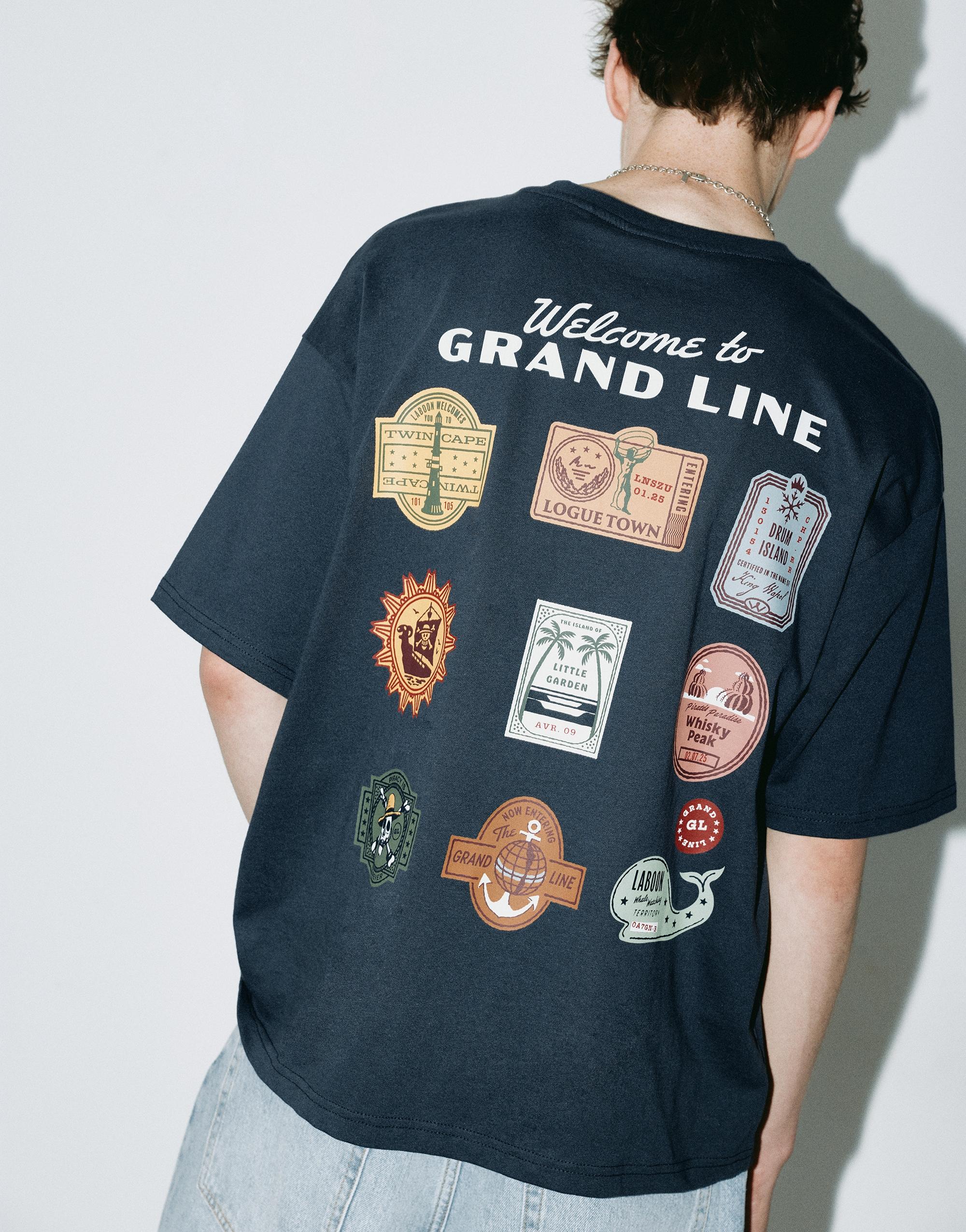 One Piece Grand Line T-shirt — Dark navy