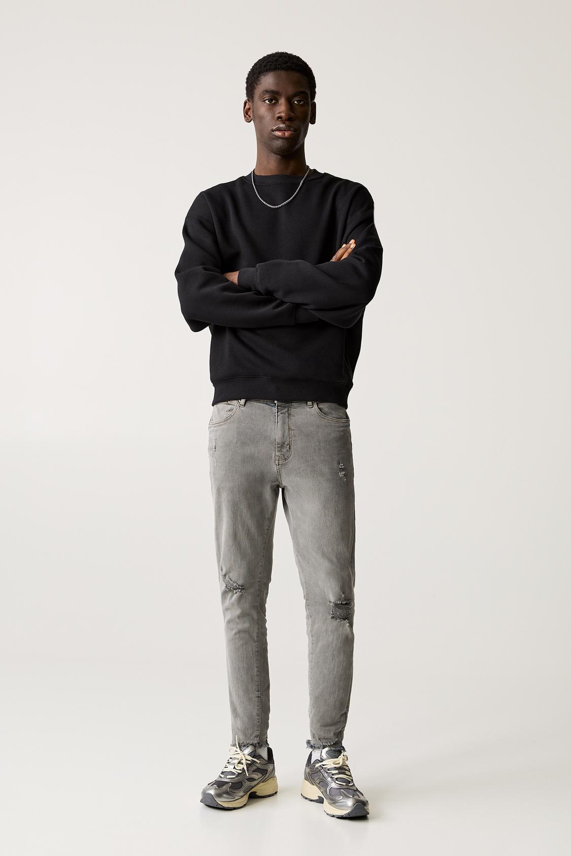 Cargo Jeans Jean Gris Pull And Bear Jean Homme Marque Pull Bear