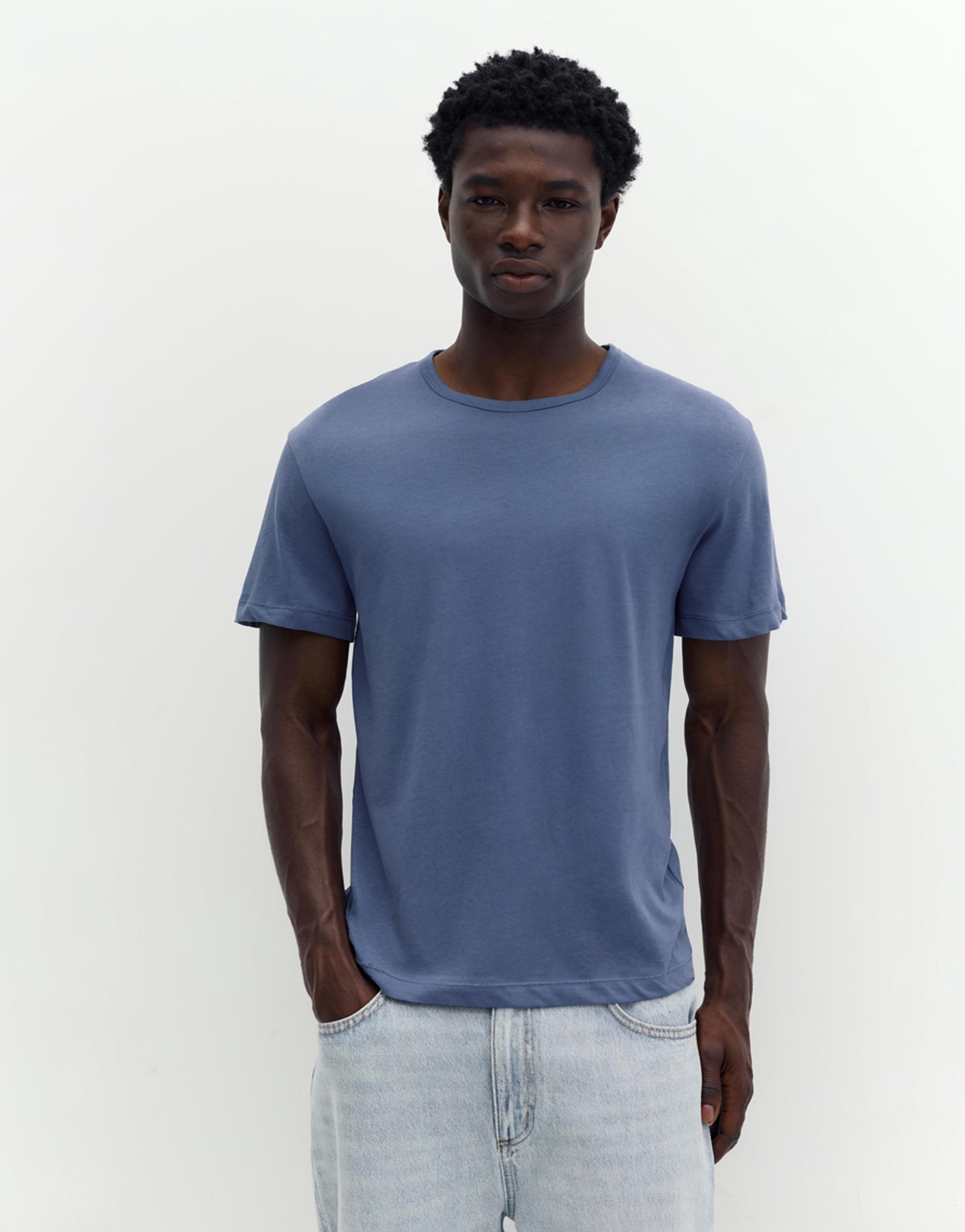 Slim fit basic T-shirt — Blue