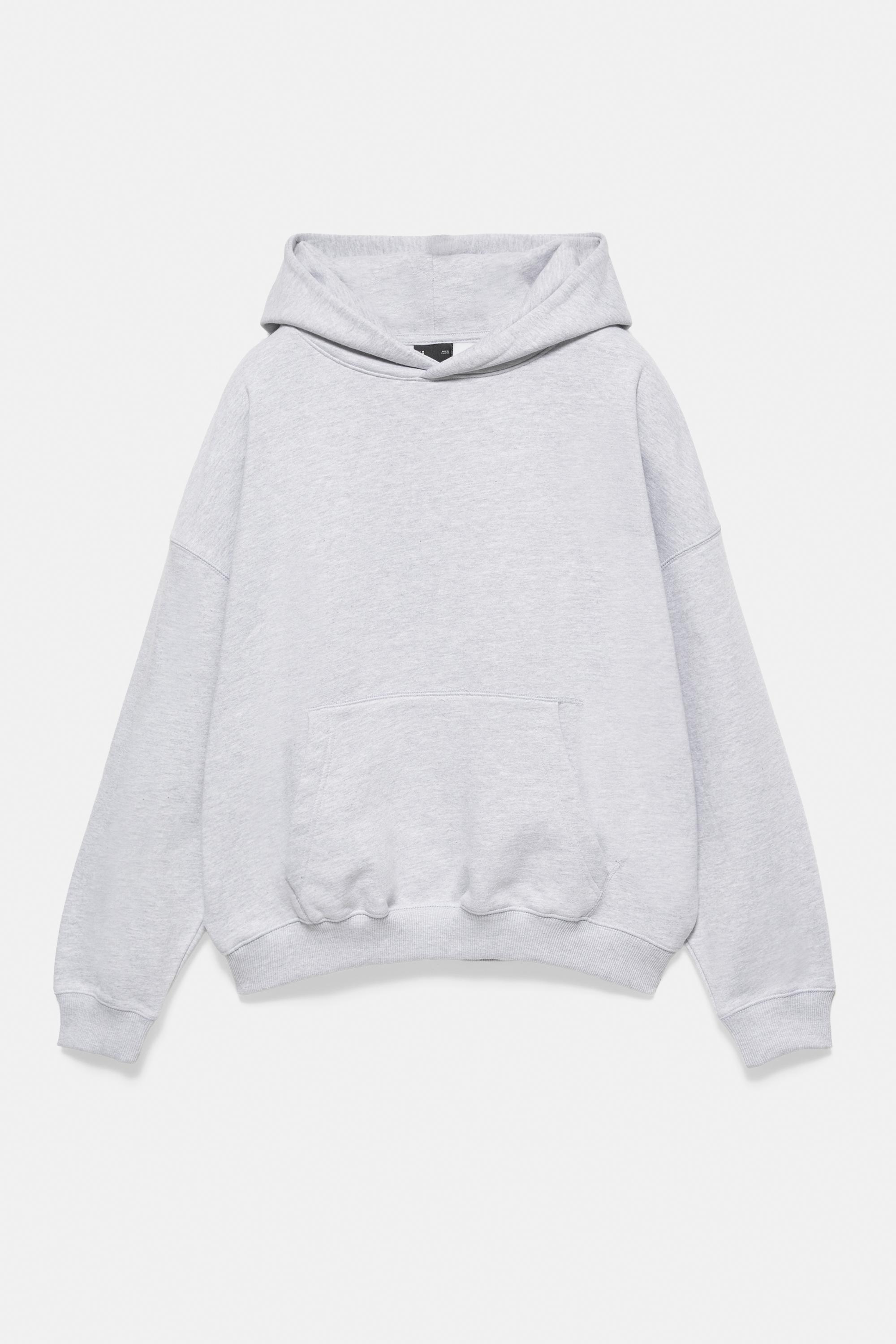 Boxy fit hoodie — Pale marl
