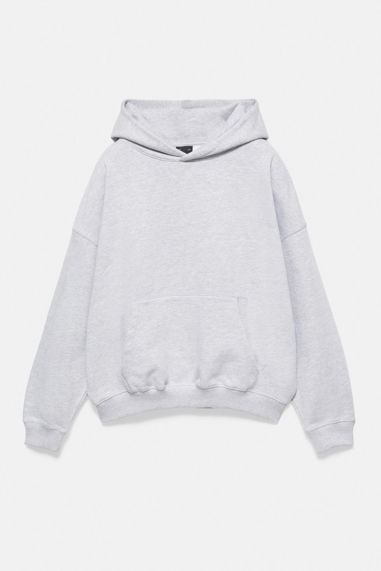 Boxy fit hoodie — Pale marl