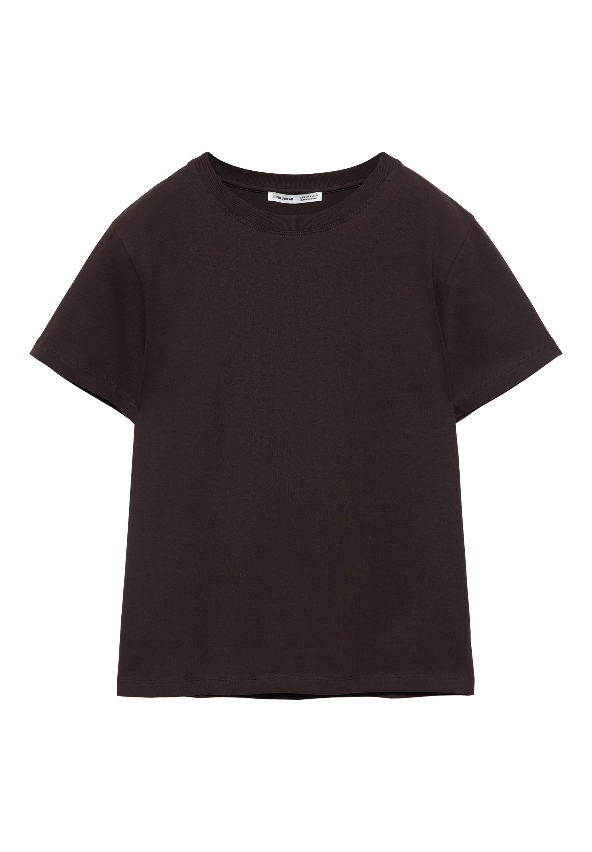 Short sleeve T-shirt 100% cotton — Brown