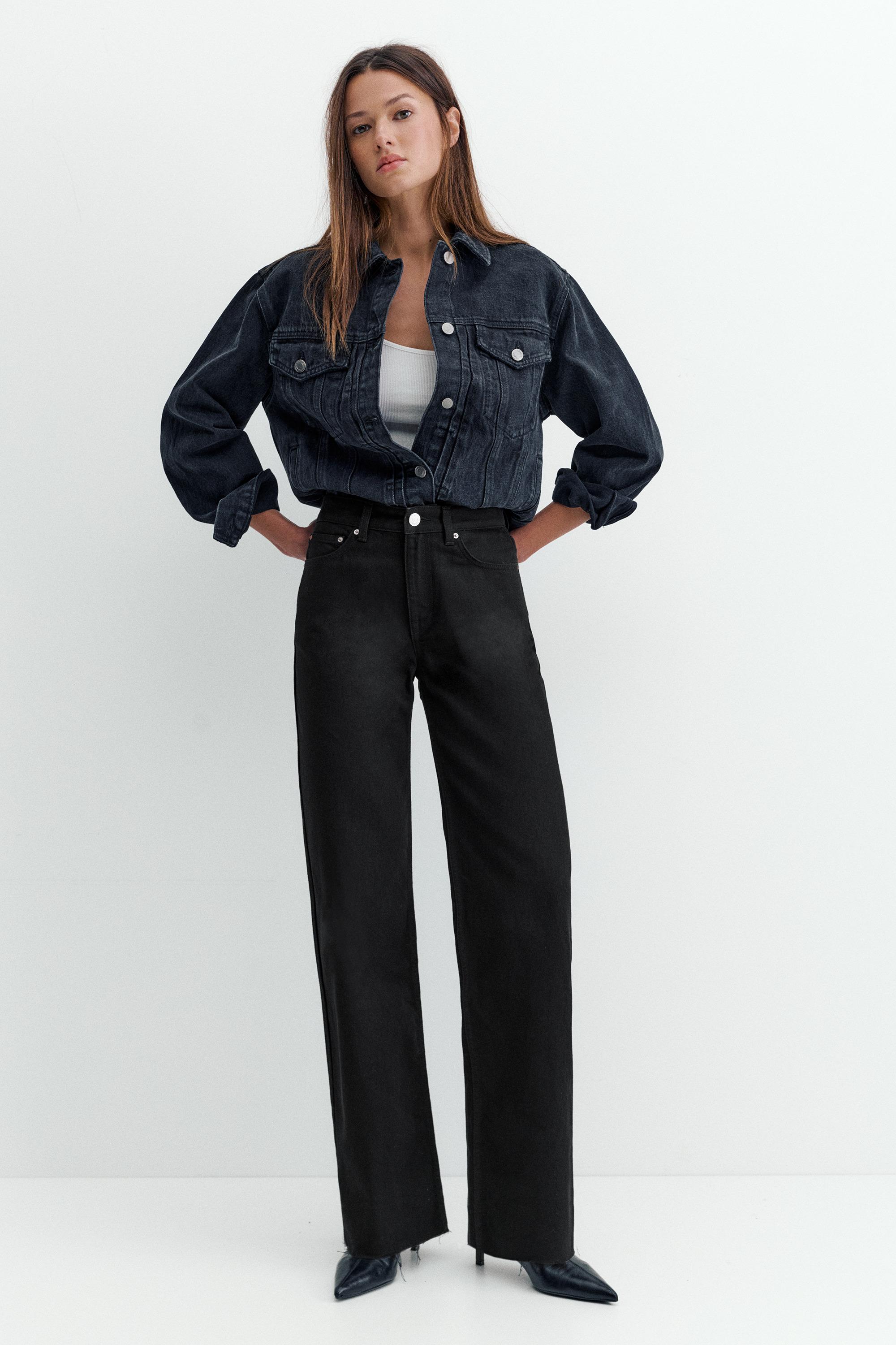 Yüksek bel geniş paça jean - Görsel 58