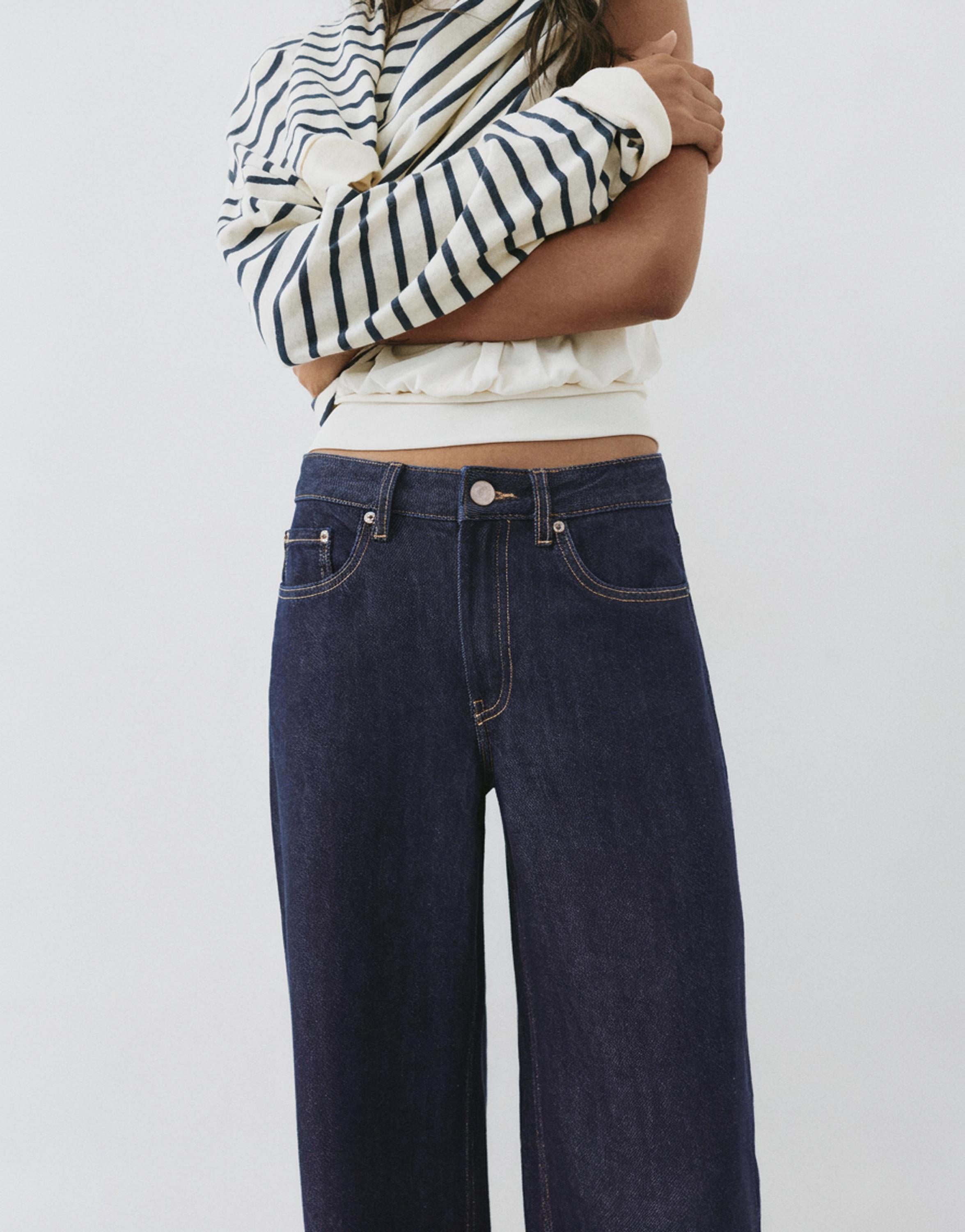 Oversize baggy jeans — Ink blue