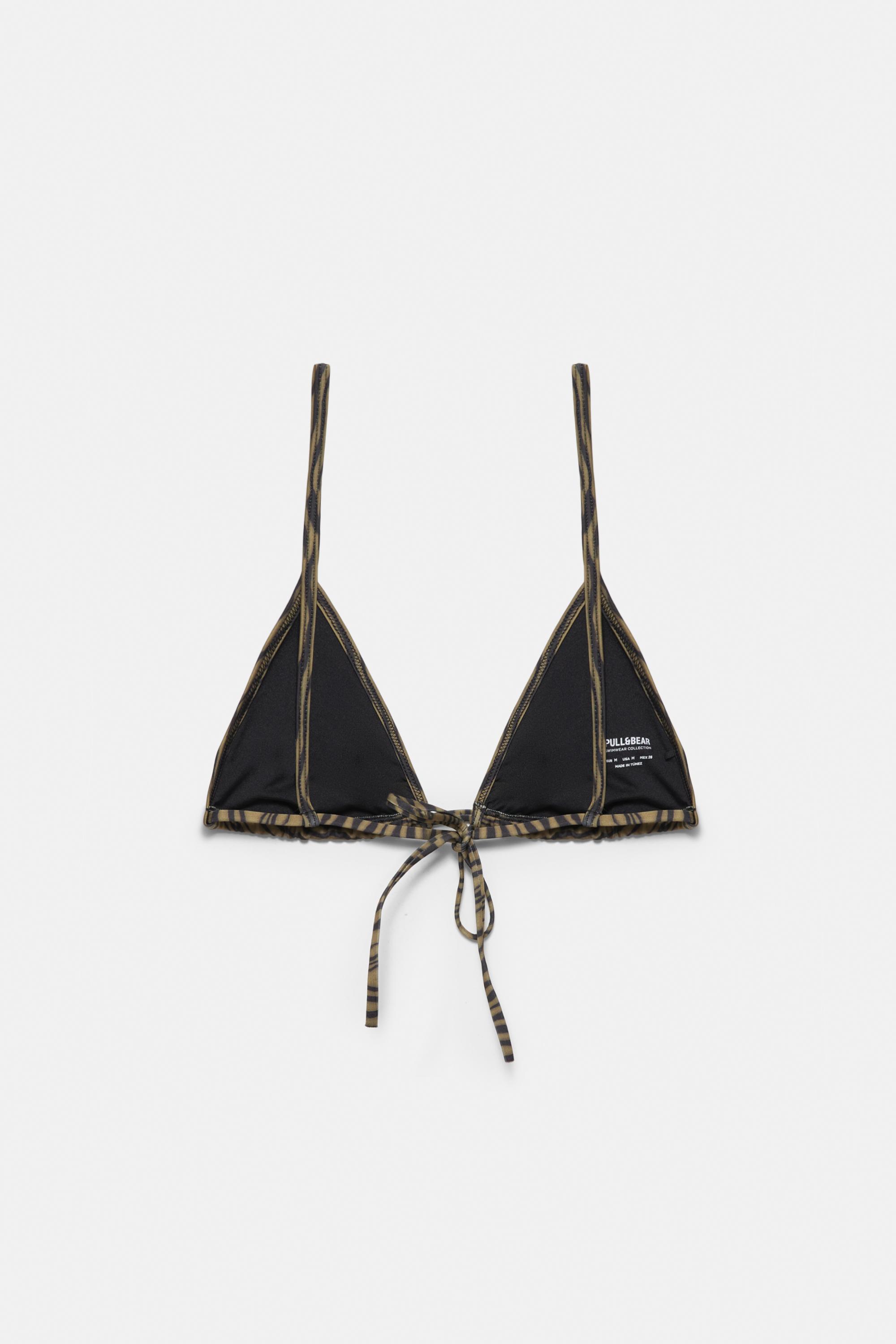 Zebra desenli bikini üstü - Görsel 10