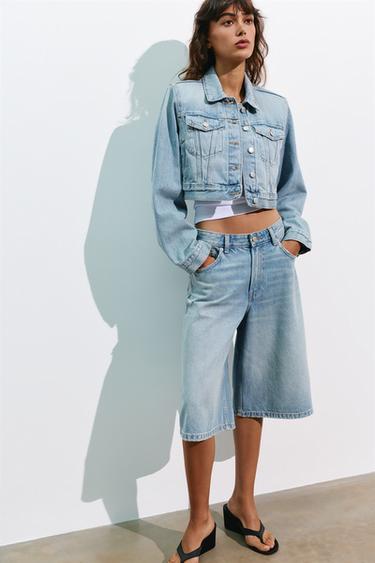 Cropped denim jacket — Pale blue 3