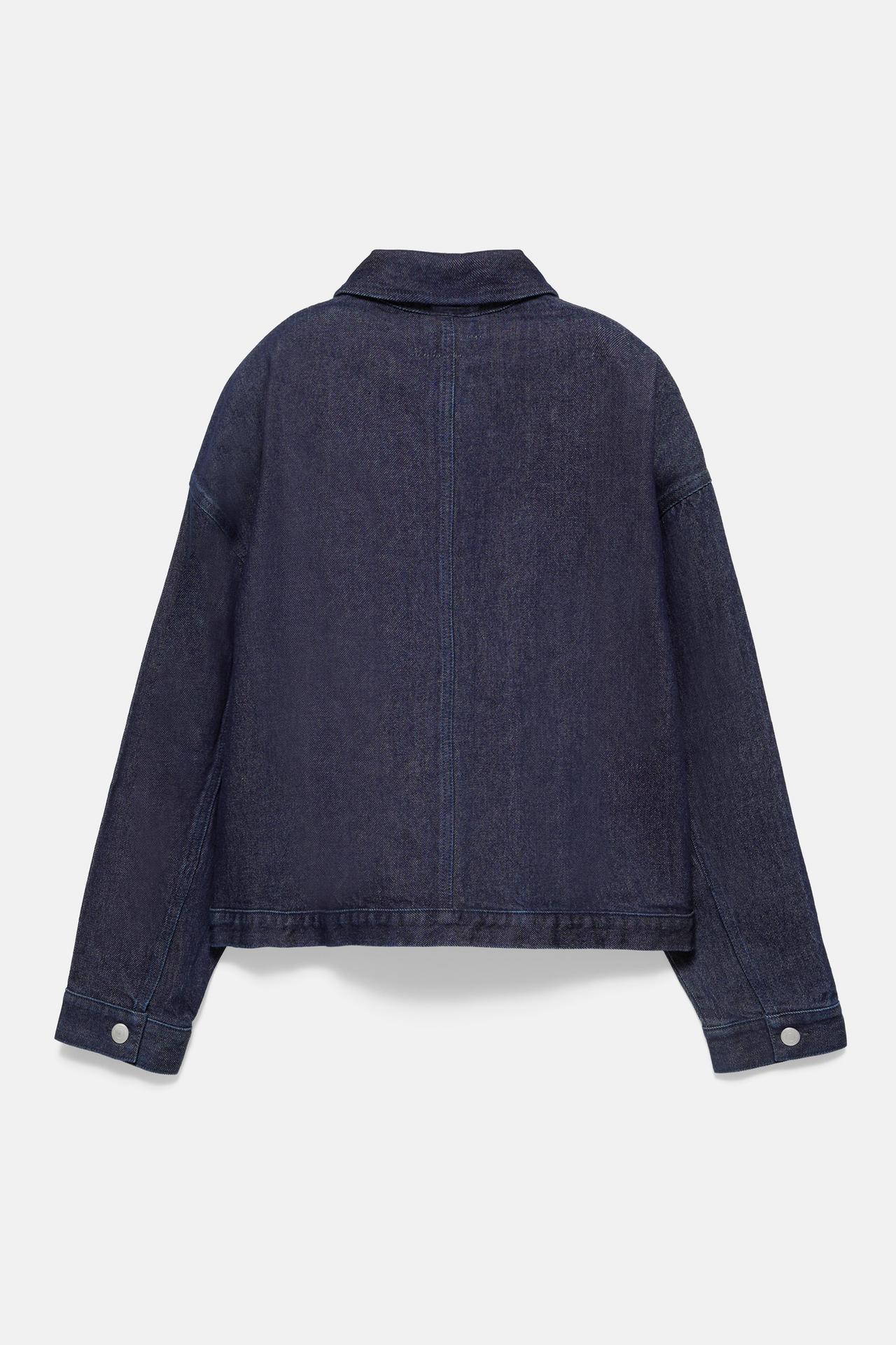 Boxy denim overshirt — Navy