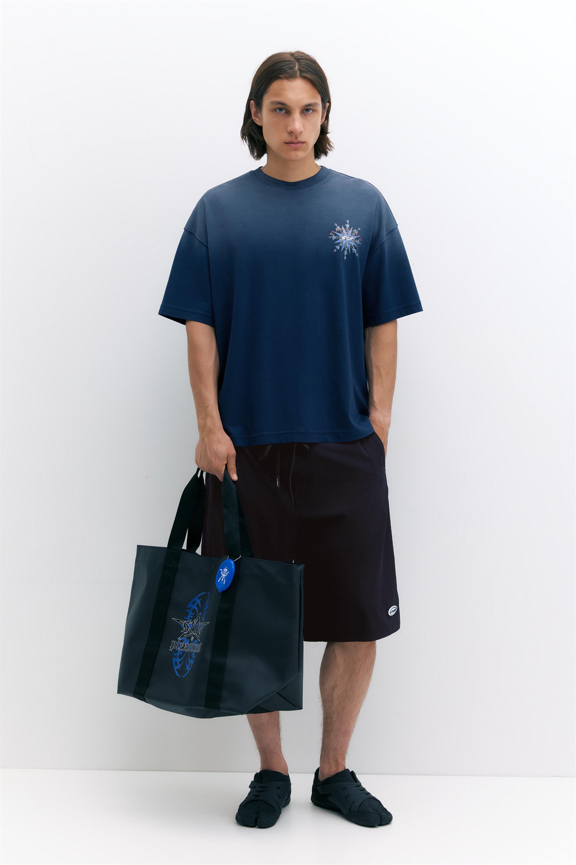 Pleasures x STWD boxy T-shirt — Dark blue