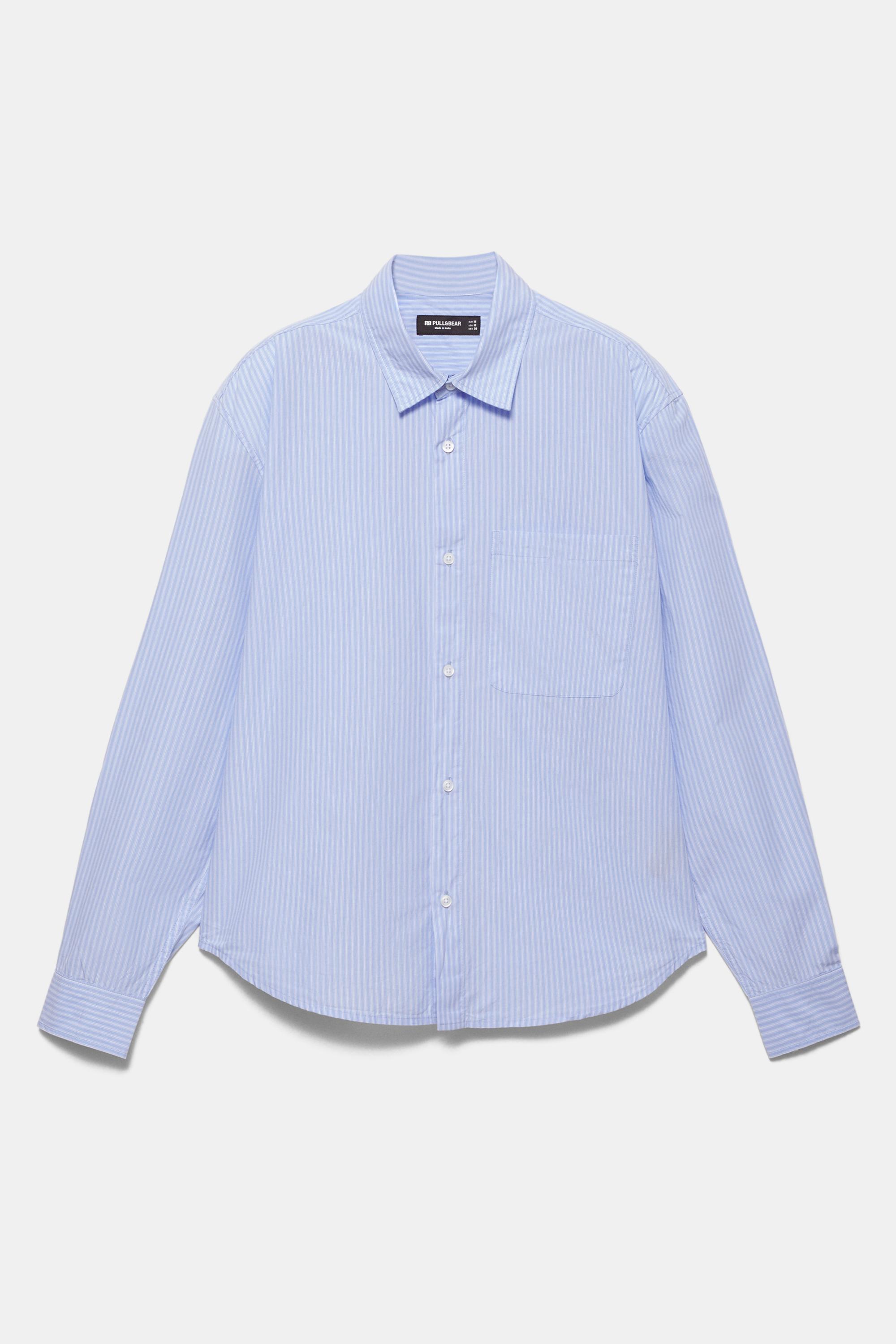 Çizgili uzun kollu gömlek