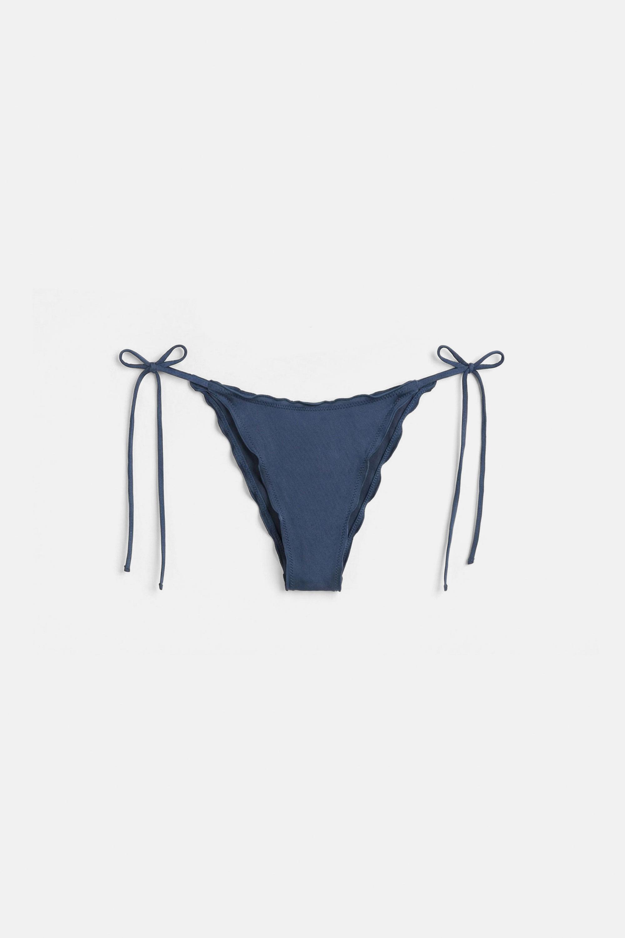 Ruffled bikini bottoms — Blue