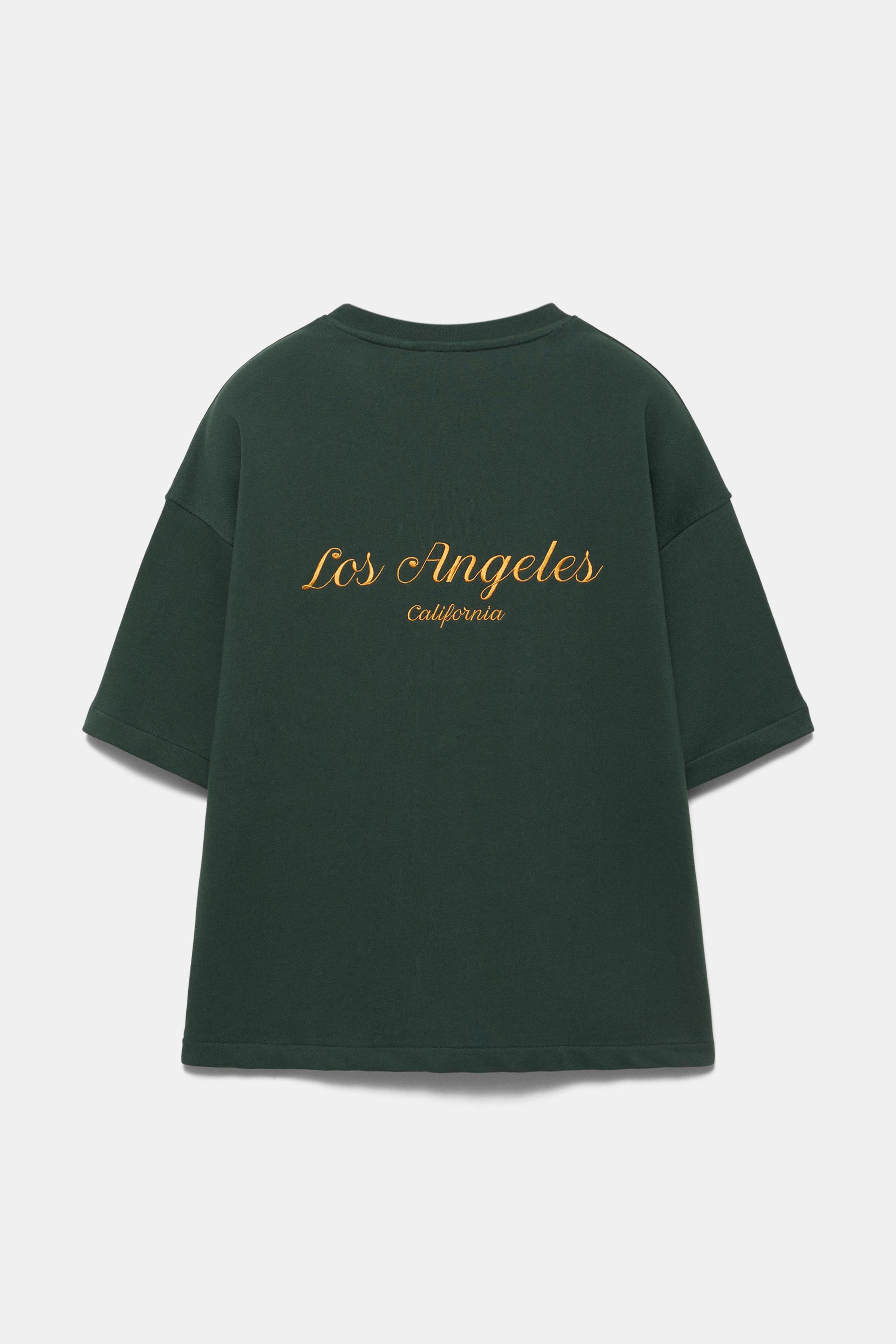 Los Angeles işlemeli t-shirt - Görsel 5