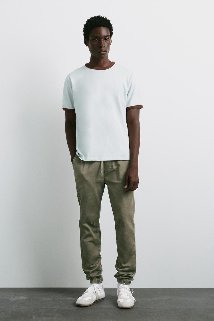 Regular fit jogging trousers — Dark khaki