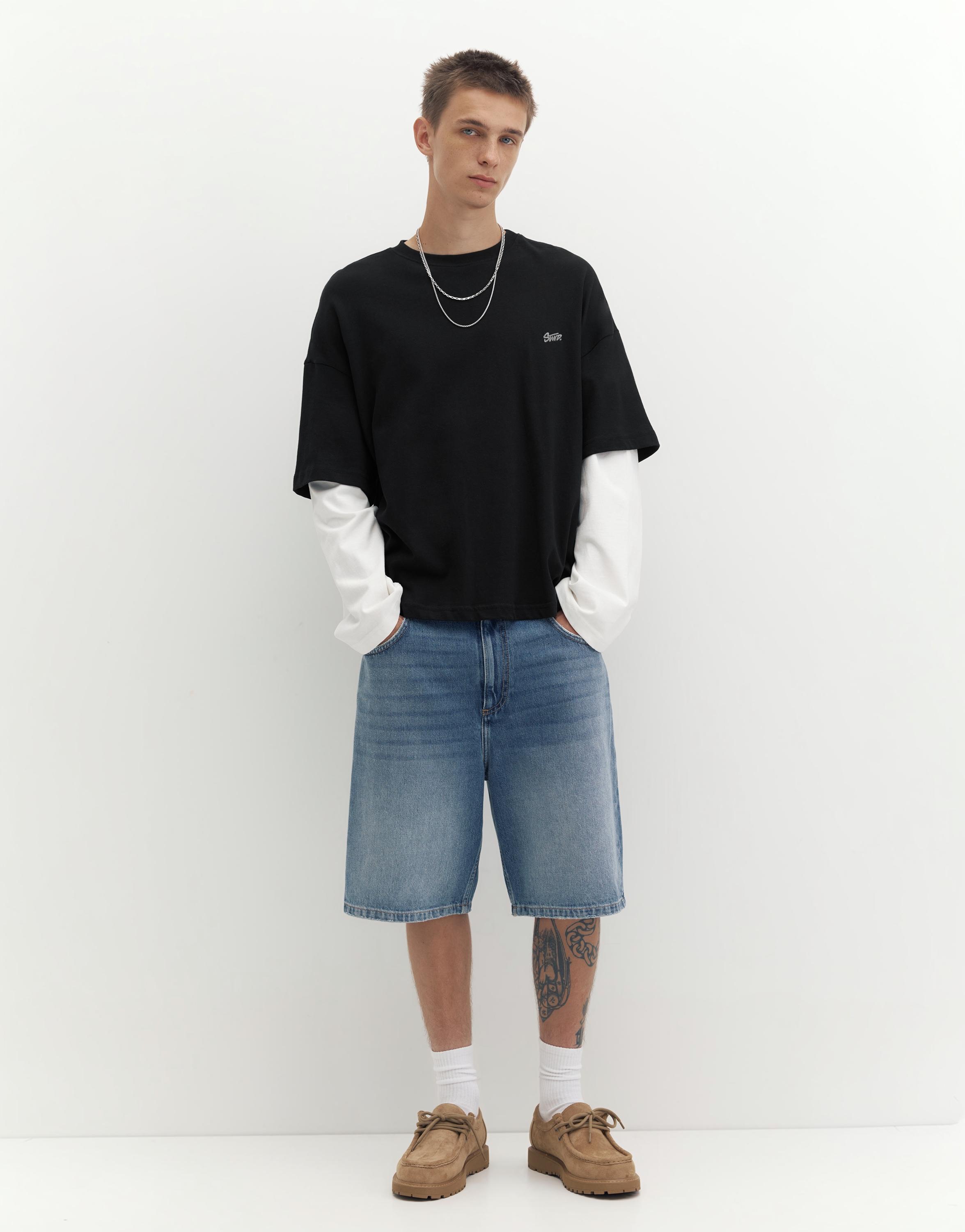Double sleeve T-shirt — Black
