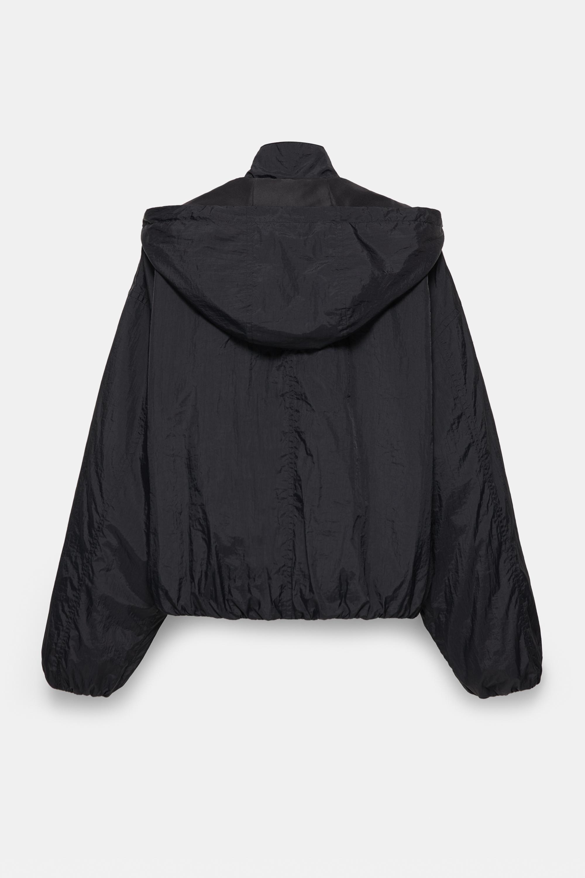 Lightweight hooded jacket — Black (alternate view)