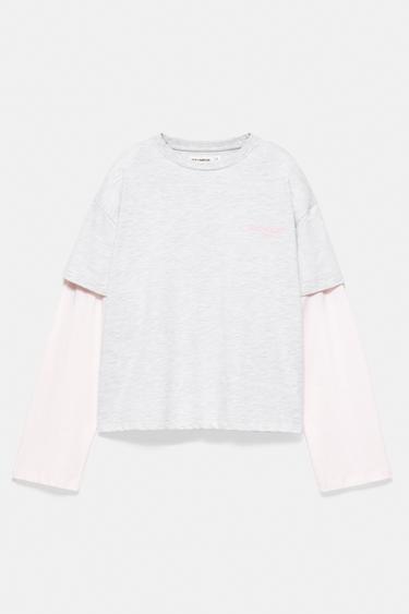 Double sleeve T-shirt — Pale grey 4