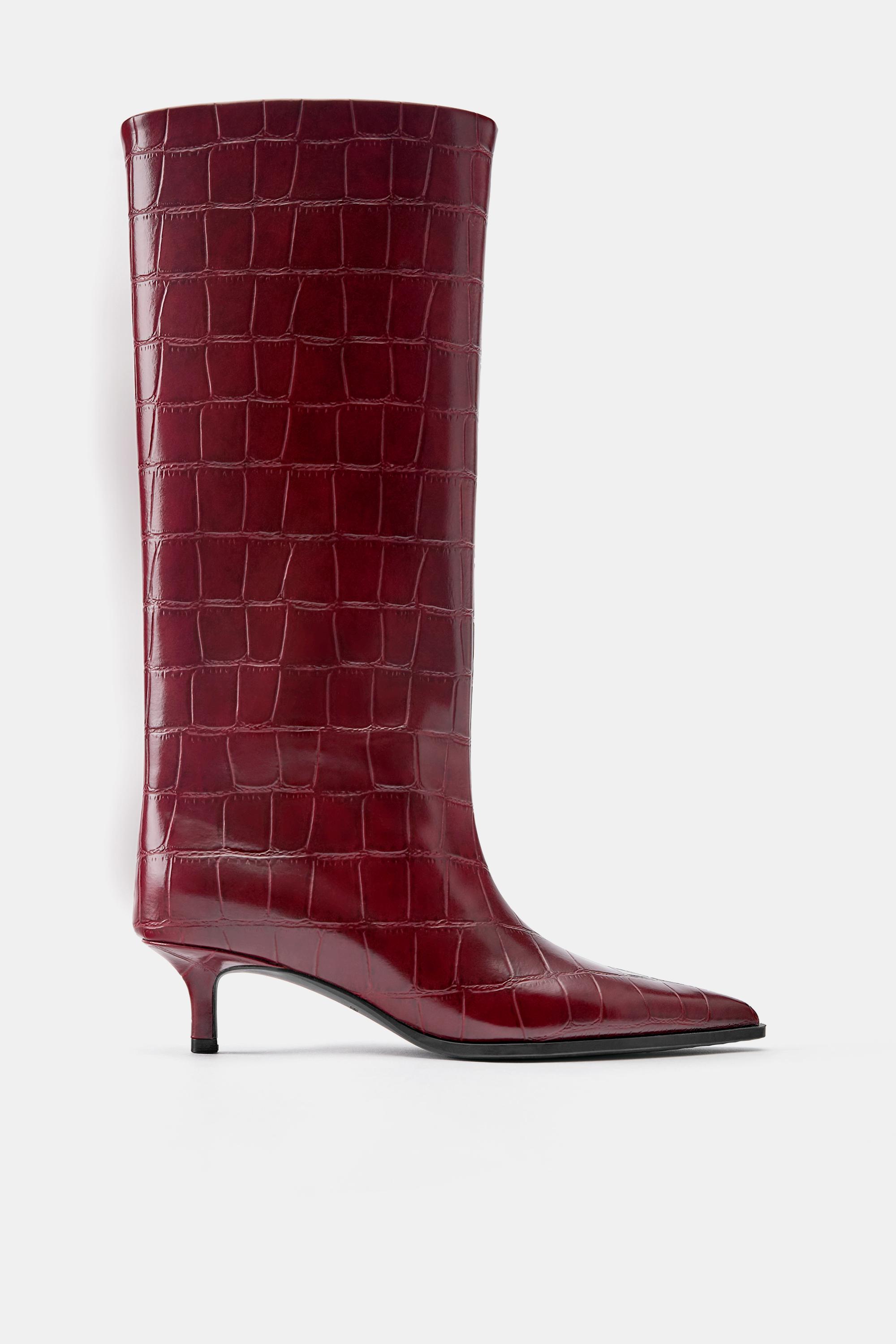 Botas tacón kitten textura