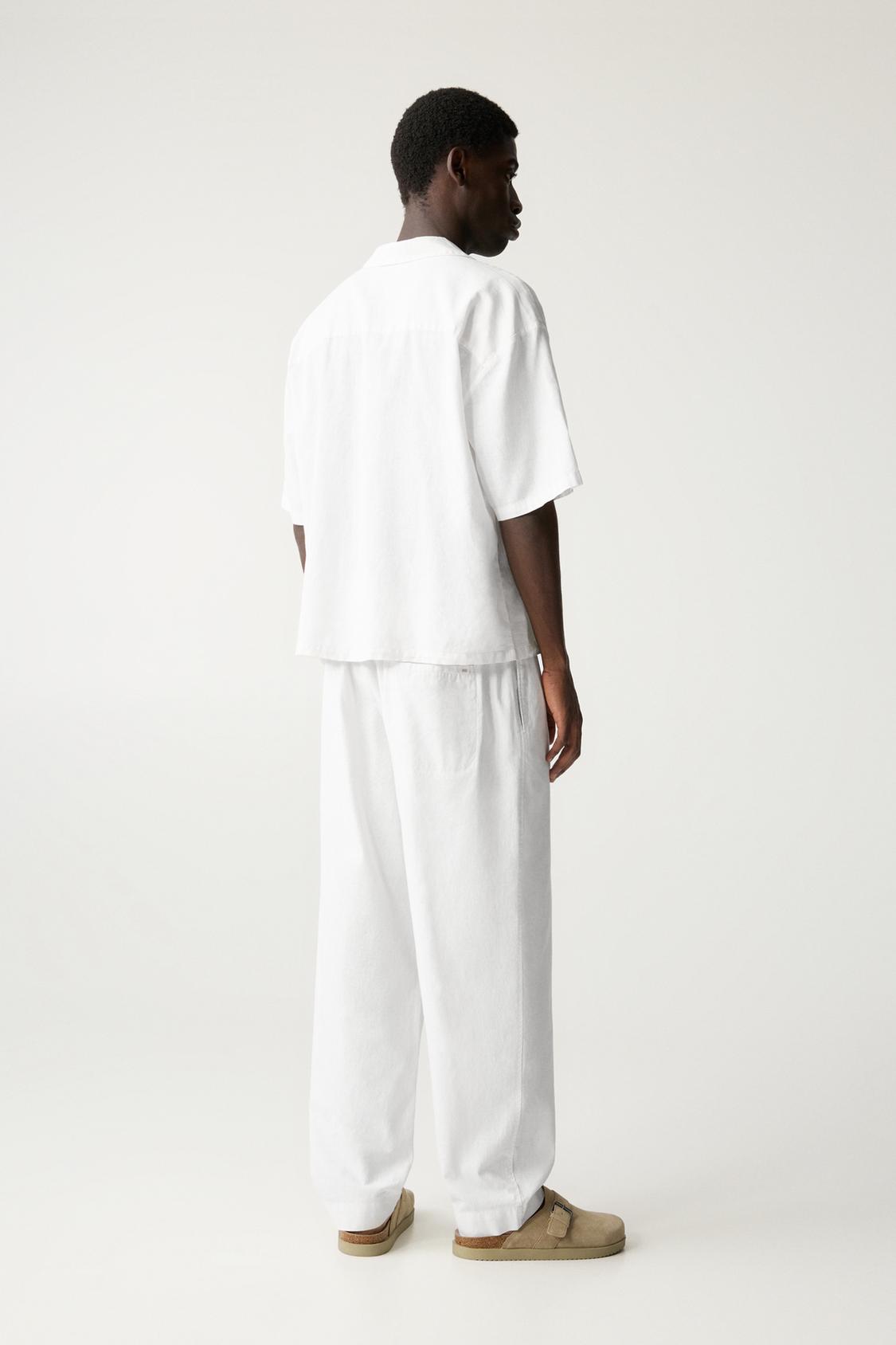 Chándal Pantalones Blancos Hombre Pull And Bear Baggy Chandal