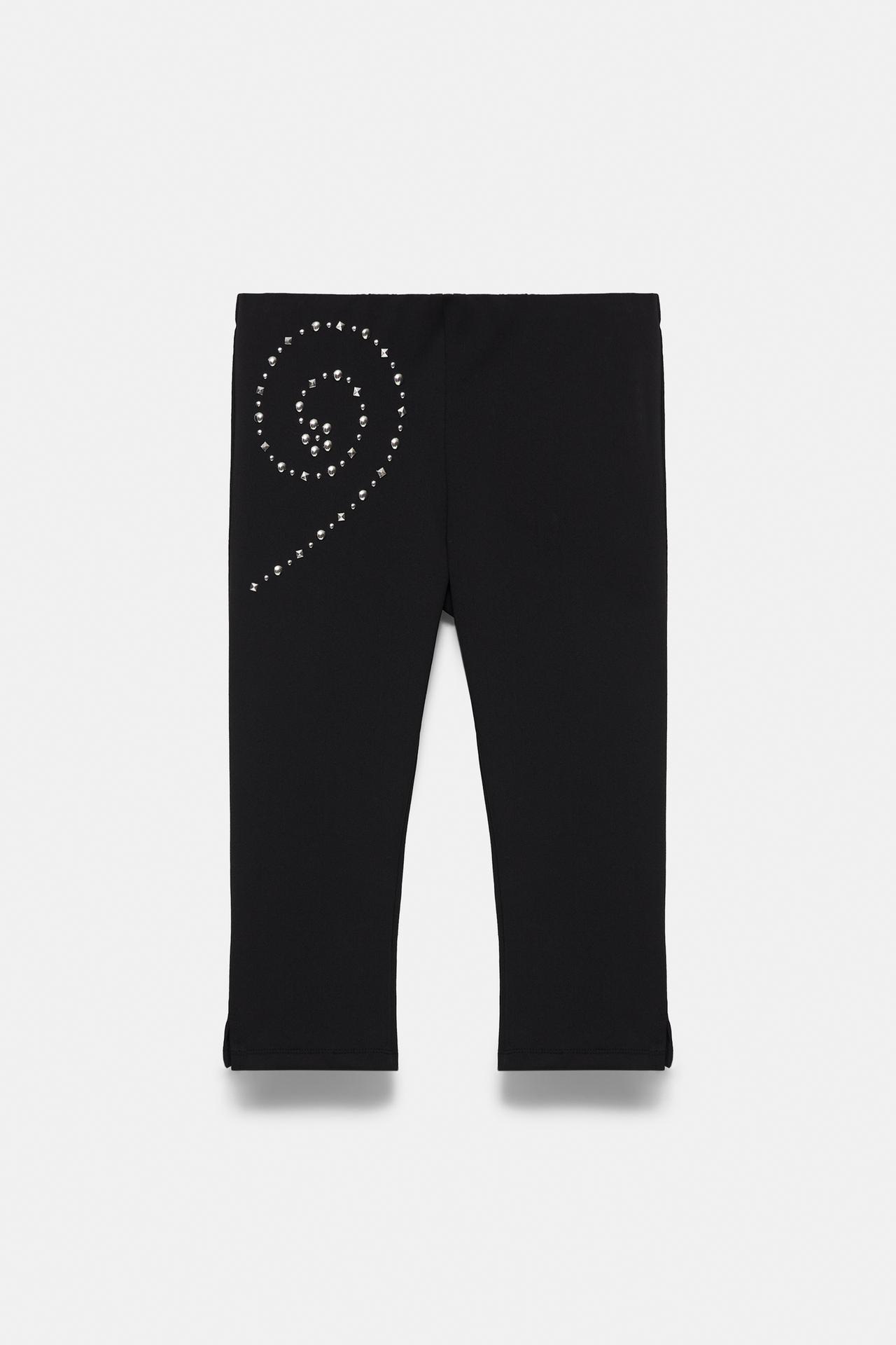 Studded capris — Black