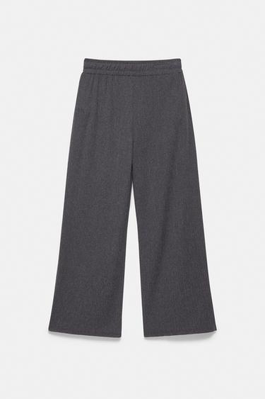 Wide-leg crepe trousers — Anthracite grey 6