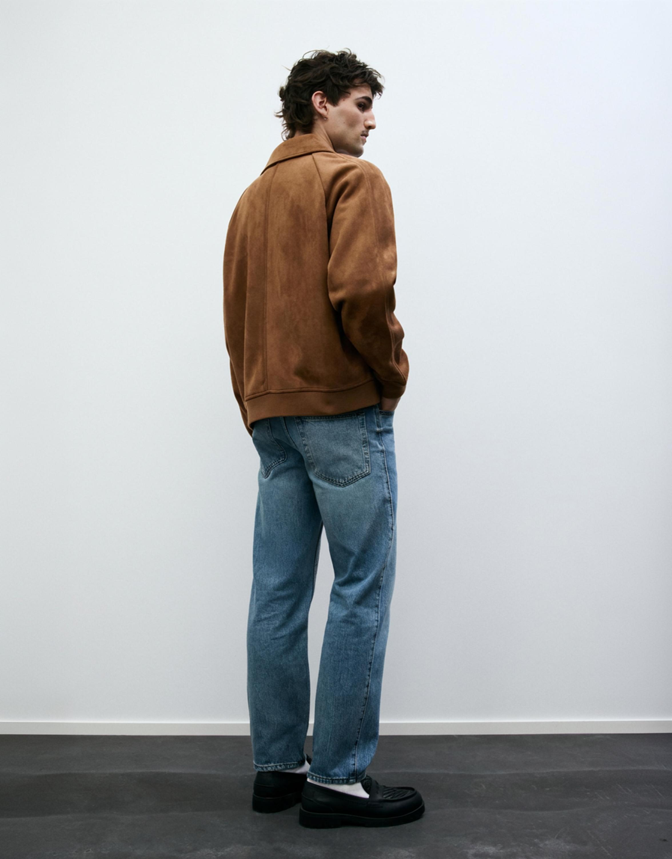 Suni süet ceket - Görsel 13