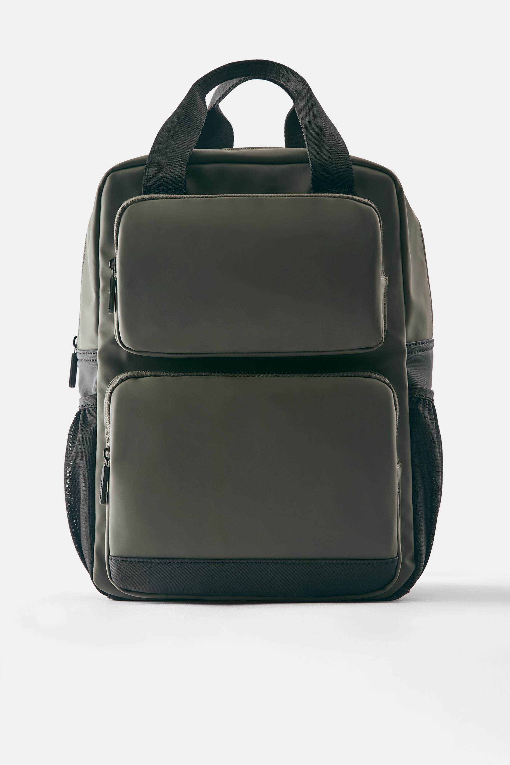 Rubberised backpack — Khaki