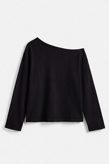 Asymmetric oversize T-shirt — Black 5