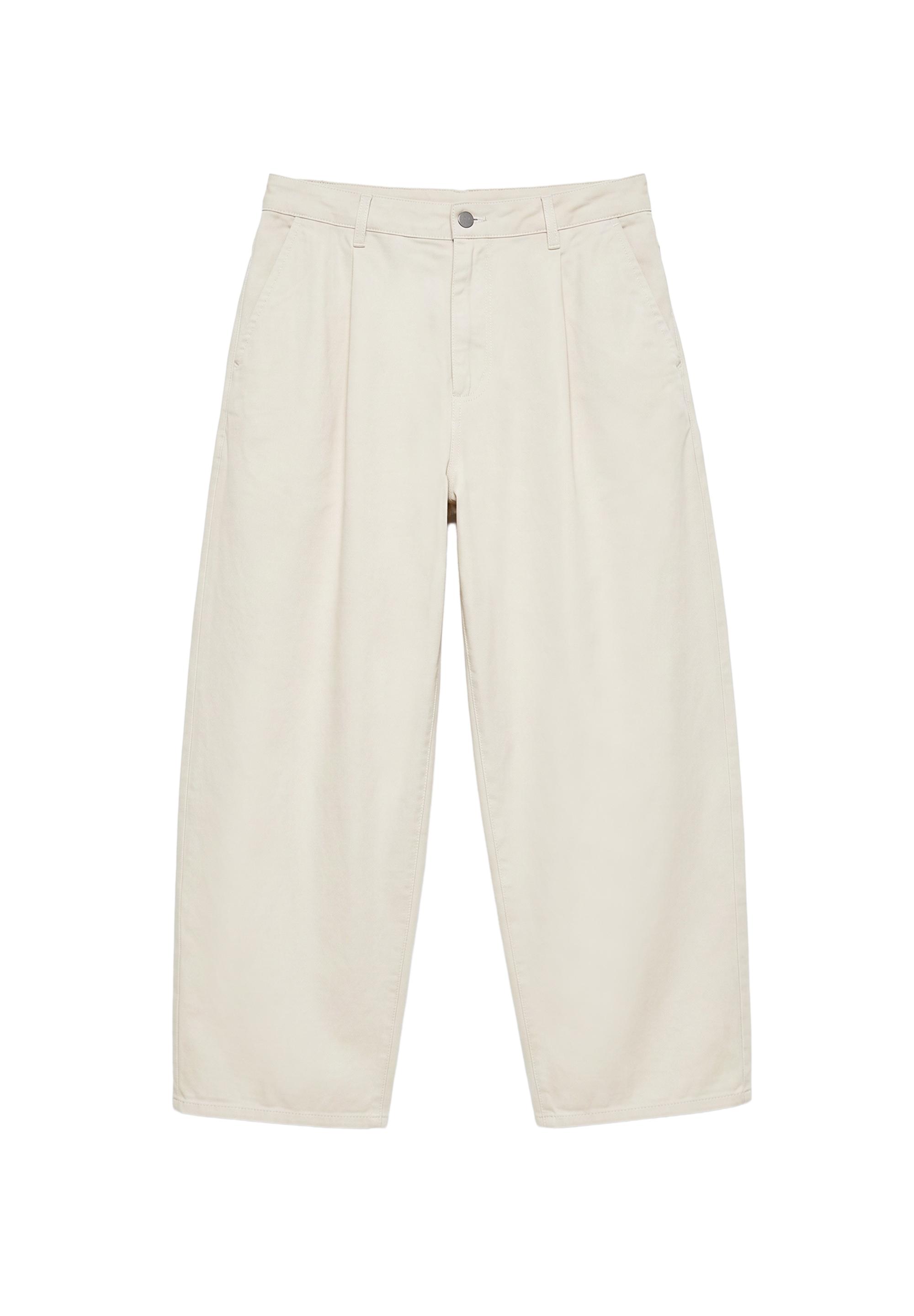 Baggy darted chinos — Off white