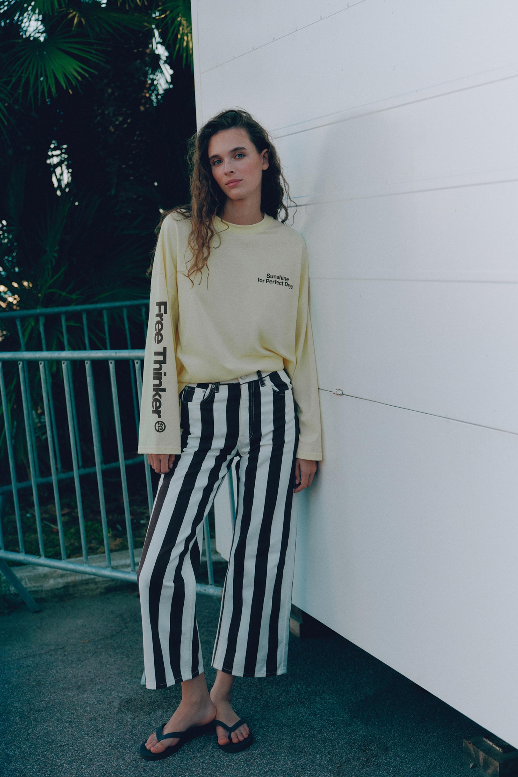 Oversize sun graphic T-shirt — Yellow
