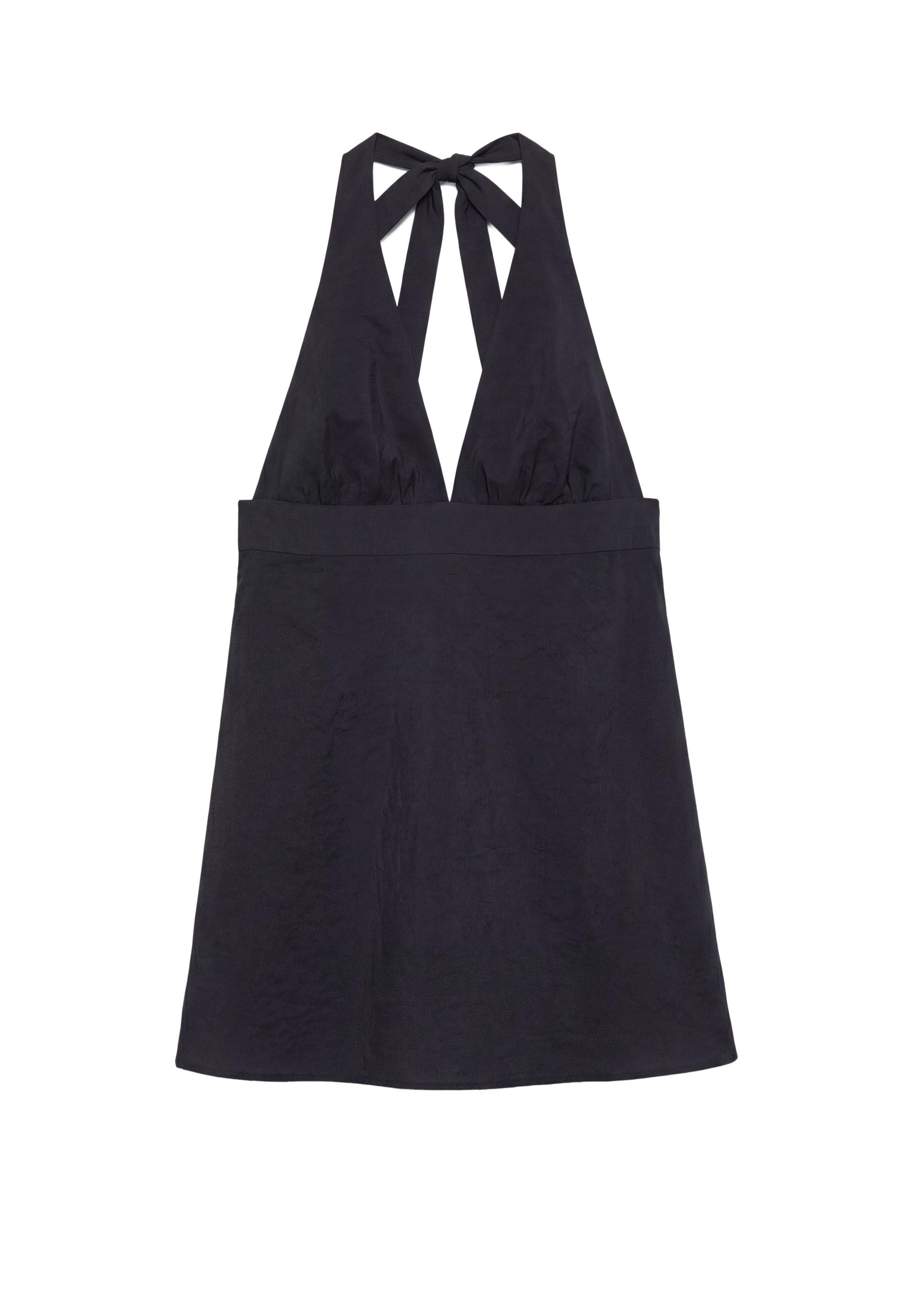 Short halter dress — Black