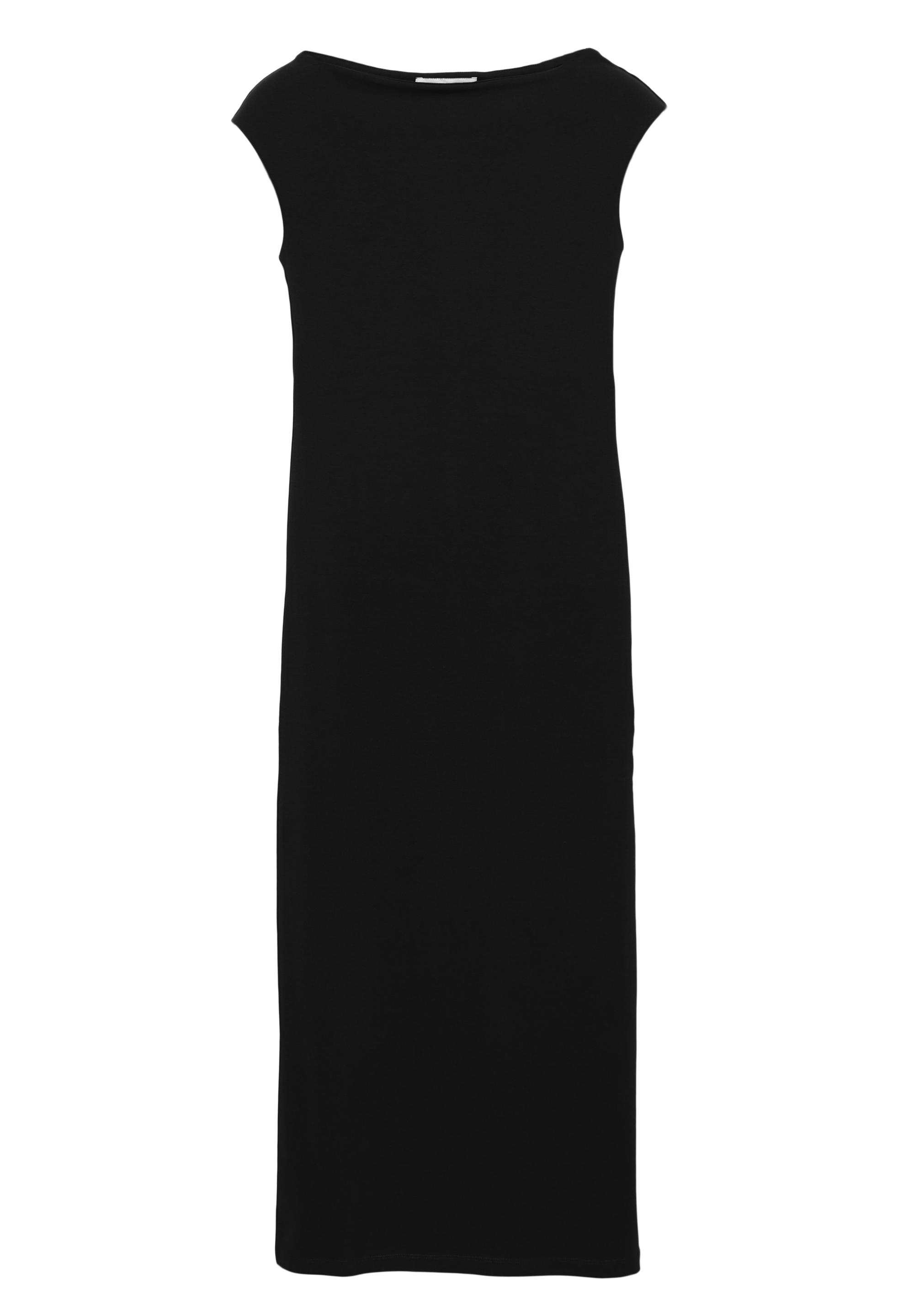 Short sleeve midi dress — Black