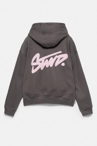 STWD logo boxy hoodie — Anthracite grey 7
