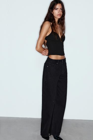 Strappy corsetry-inspired top — Black 4