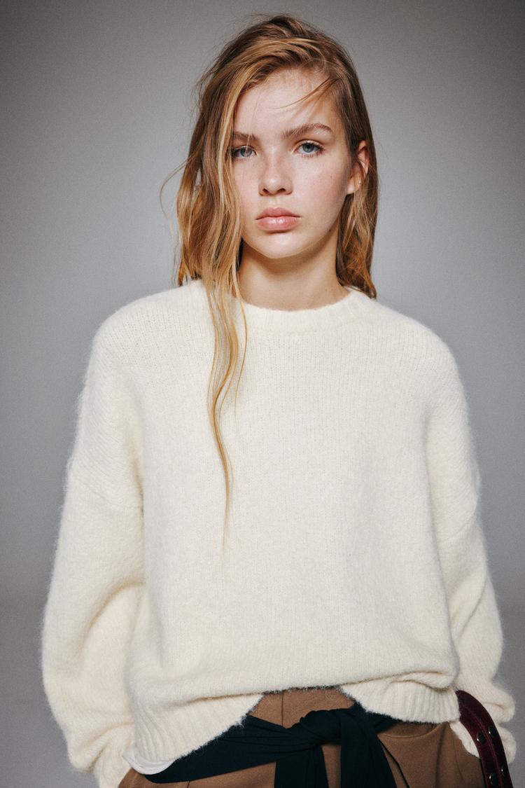 Basic knit jumper — Ecru