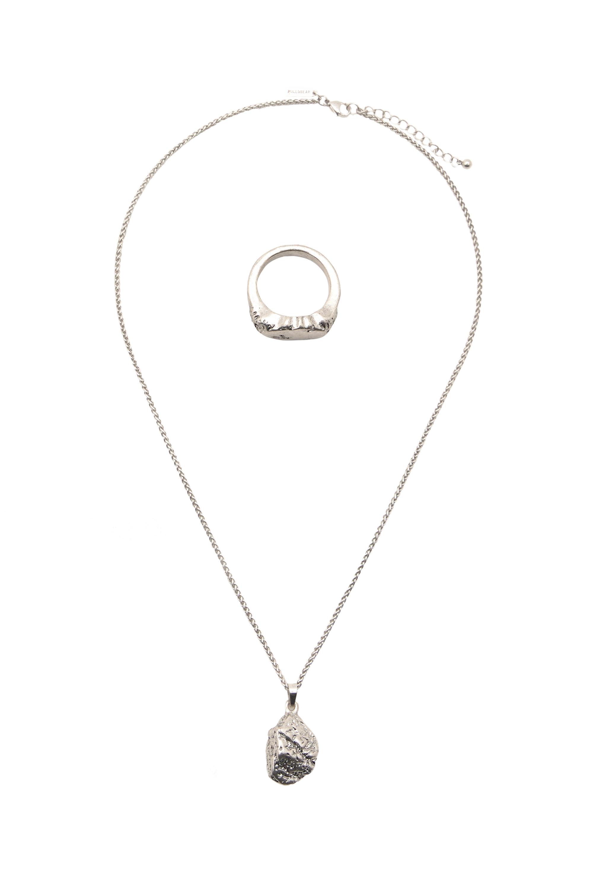 Taşlı kolye ve yüzük seti - Görsel 6