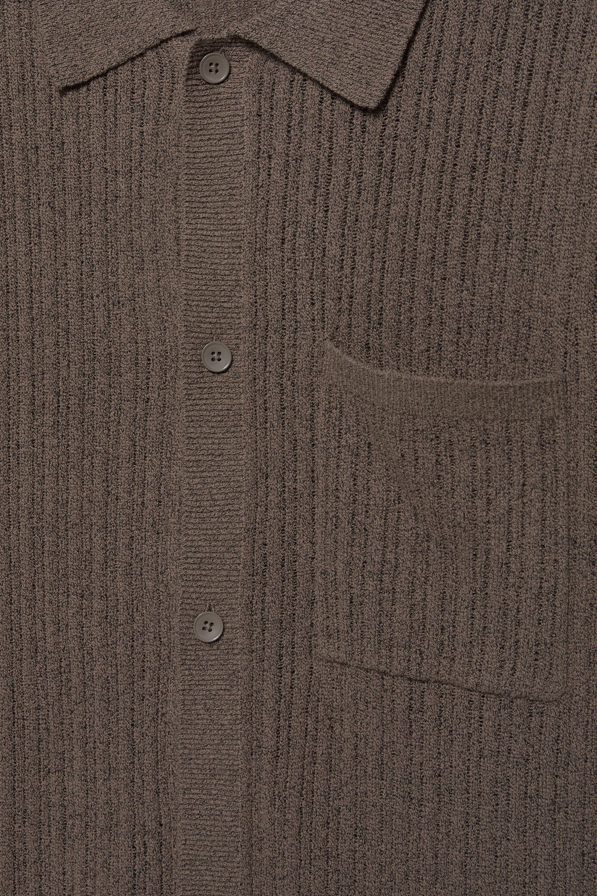 Kısa kollu örgü gömlek - Görsel 3