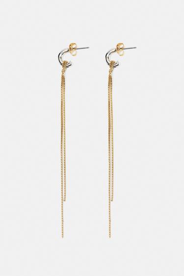 Pack of 6 chain ear cuff earrings — Gold 4