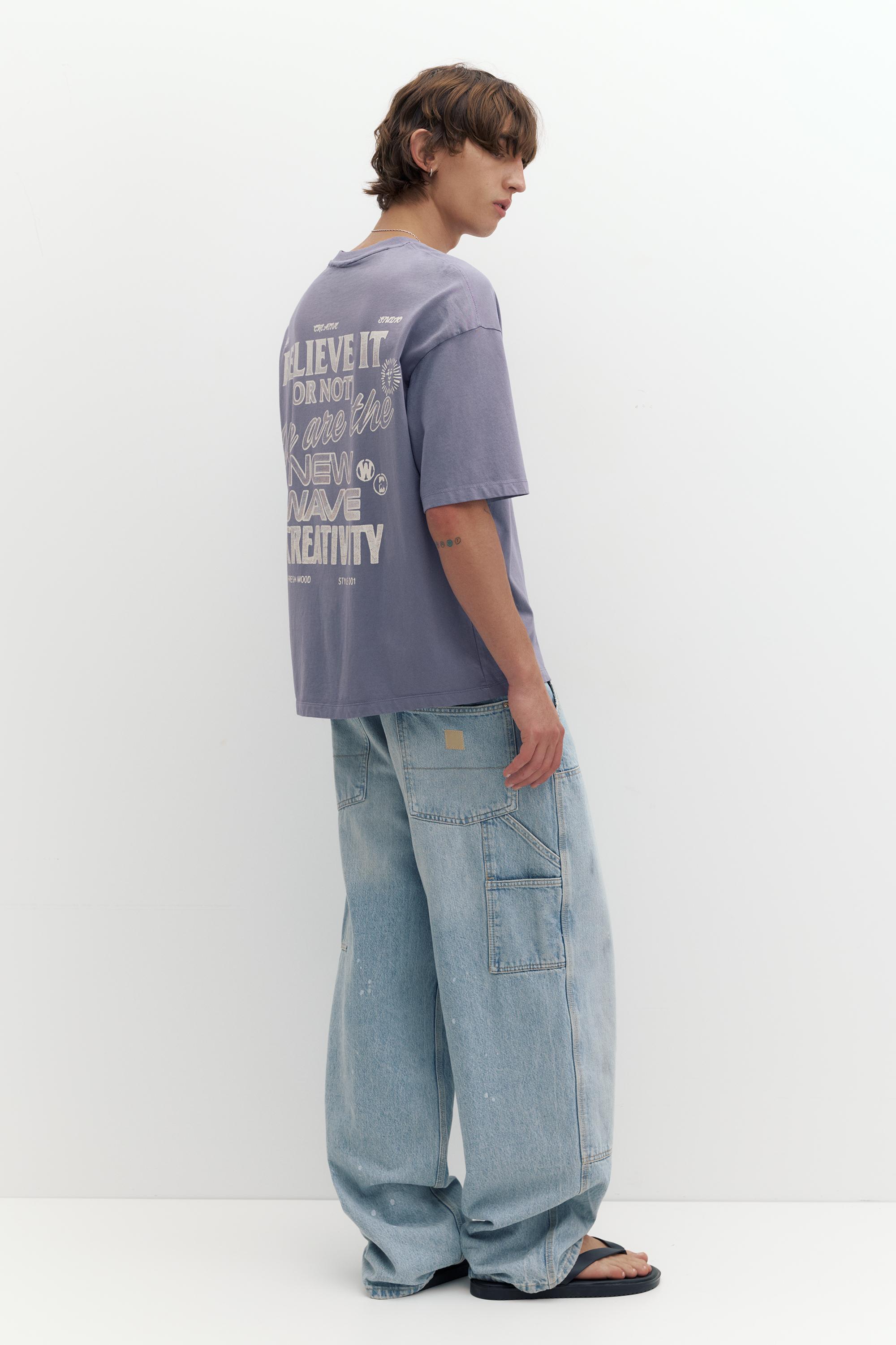 STWD graphic T-shirt — Anthracite grey