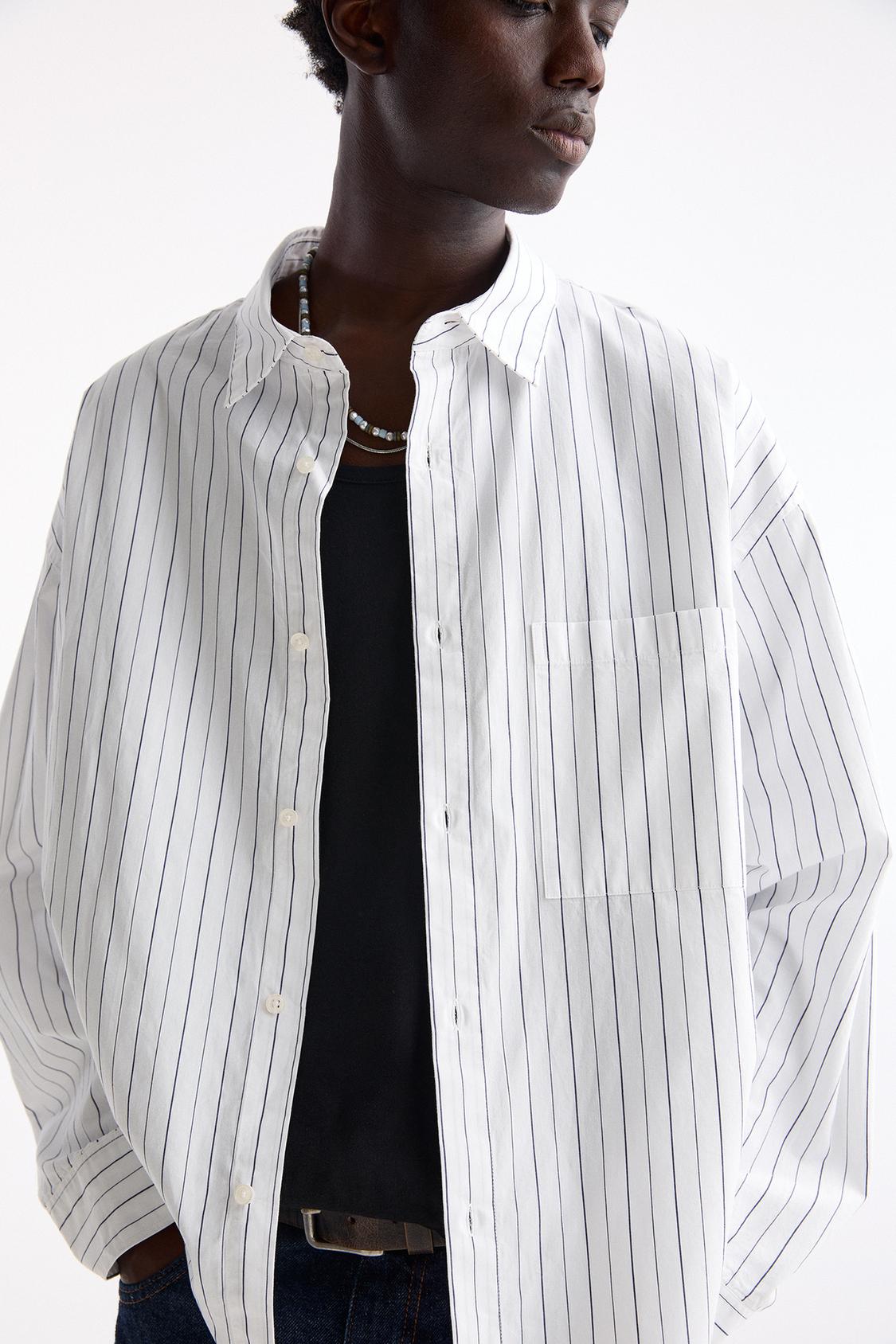 Gestreiftes Boxy-Hemd - PULL&BEAR