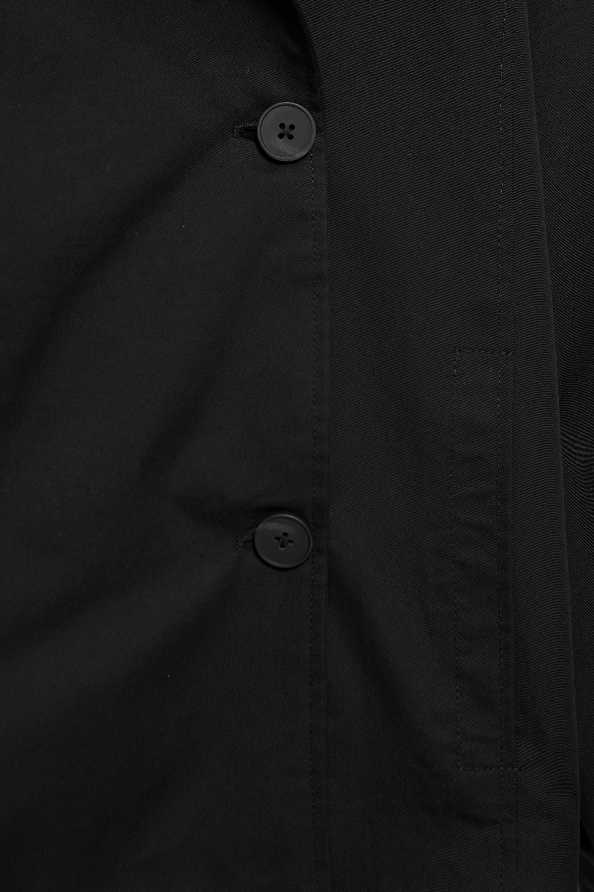 Short belted trench coat — Black