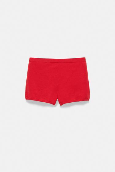 Argyle knit shorts — Red 5