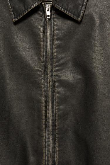 Leather-effect balloon jacket — Black 9