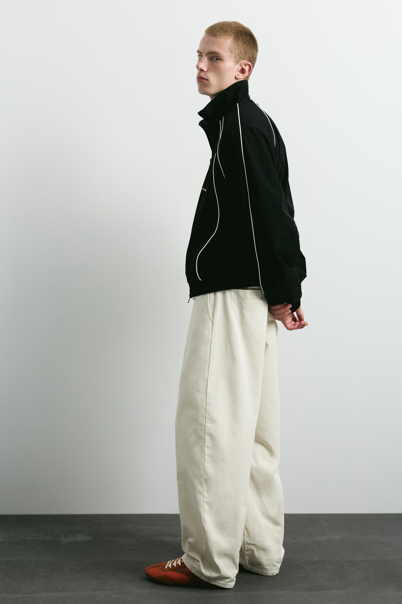 Baggy darted chinos — Off white