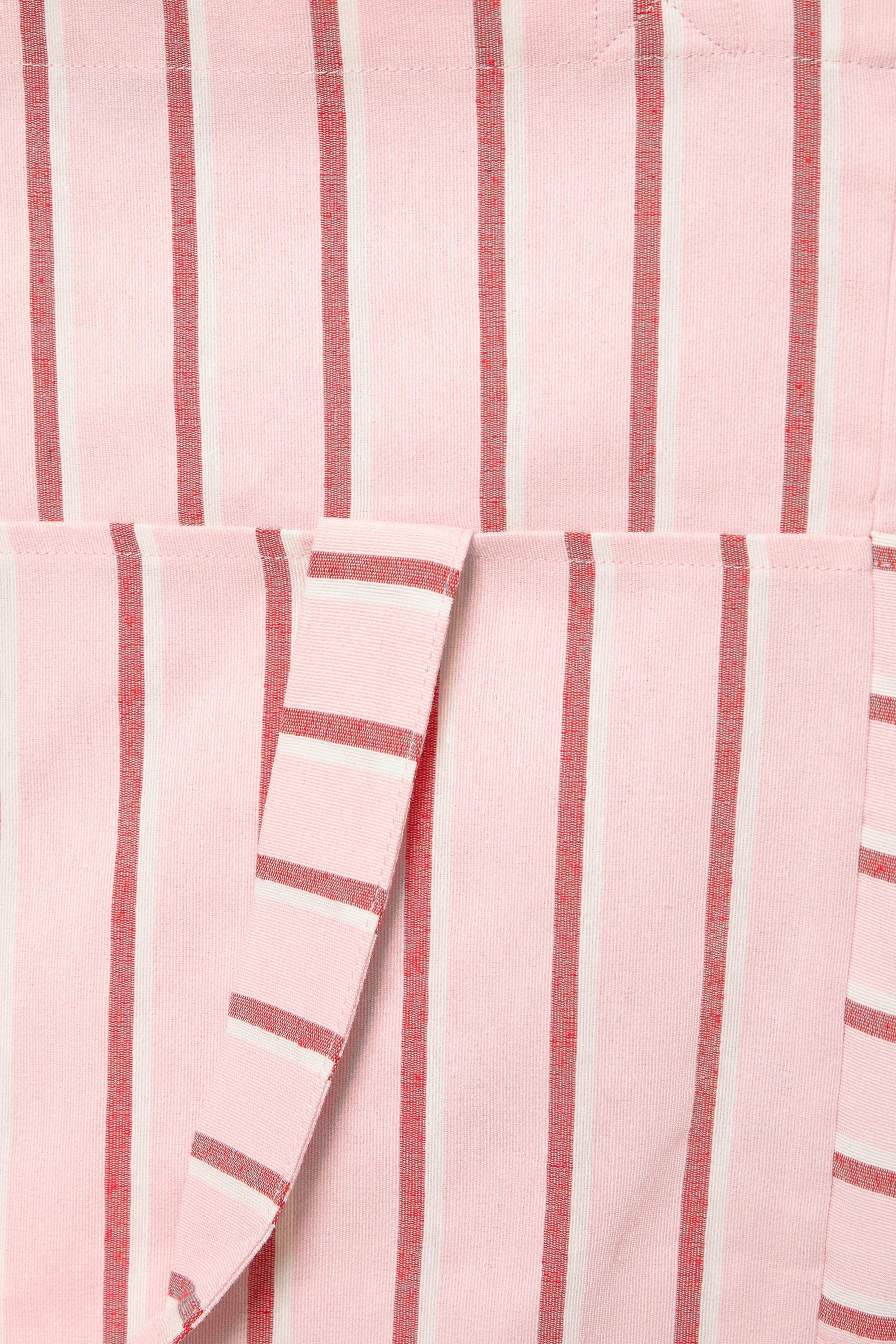 Medium striped tote bag — Red